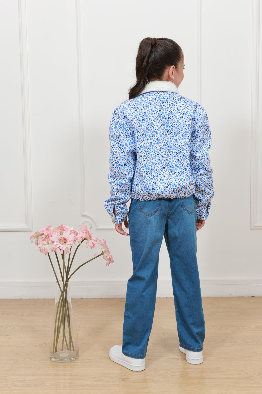 Casaca drill estampado Grecia con forro micropolar