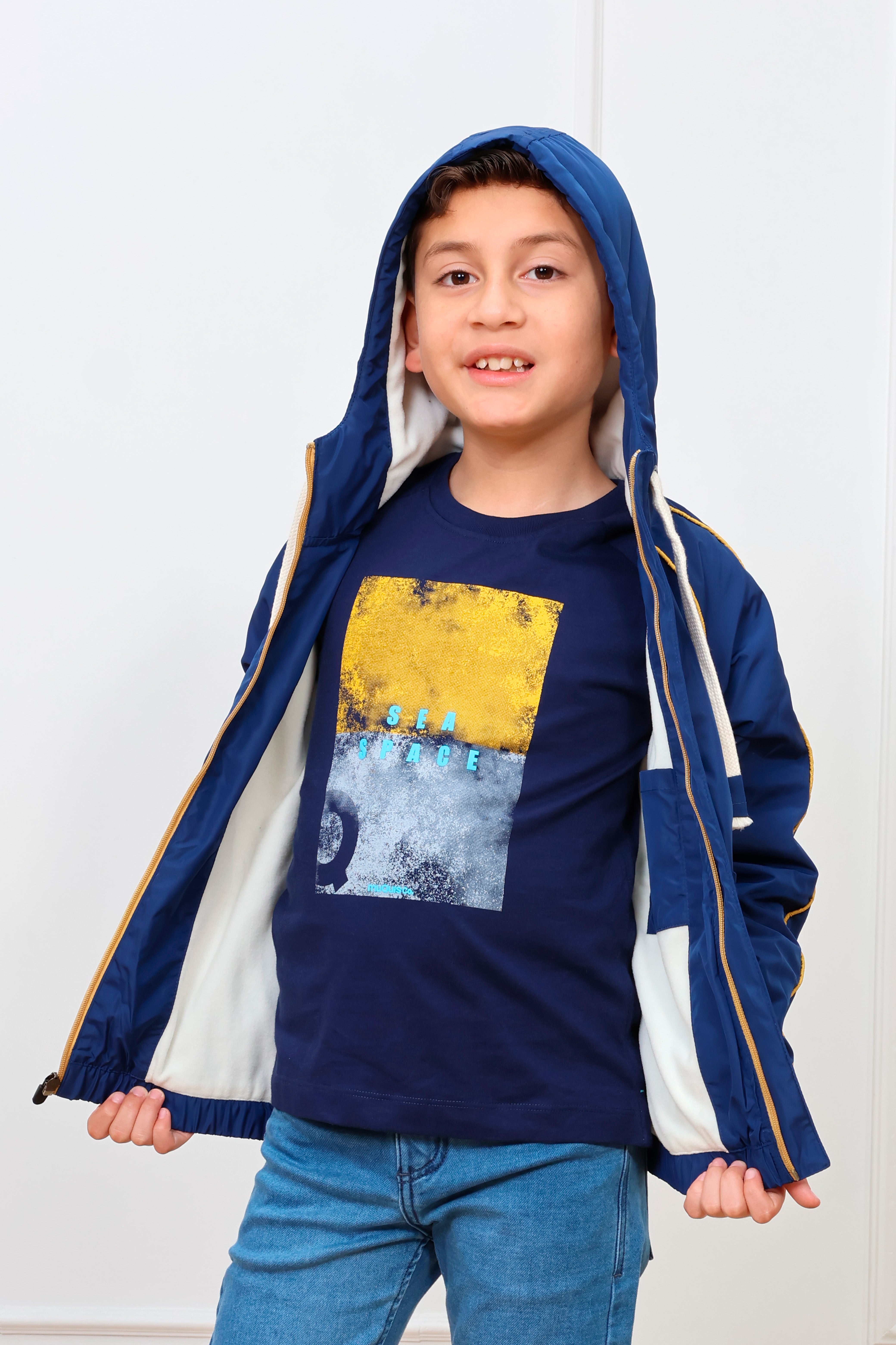 Casaca impermeable Roque con forro micropolar