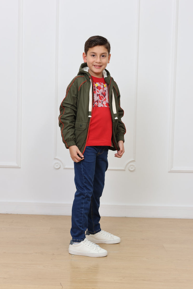 Casaca impermeable Roque con forro micropolar