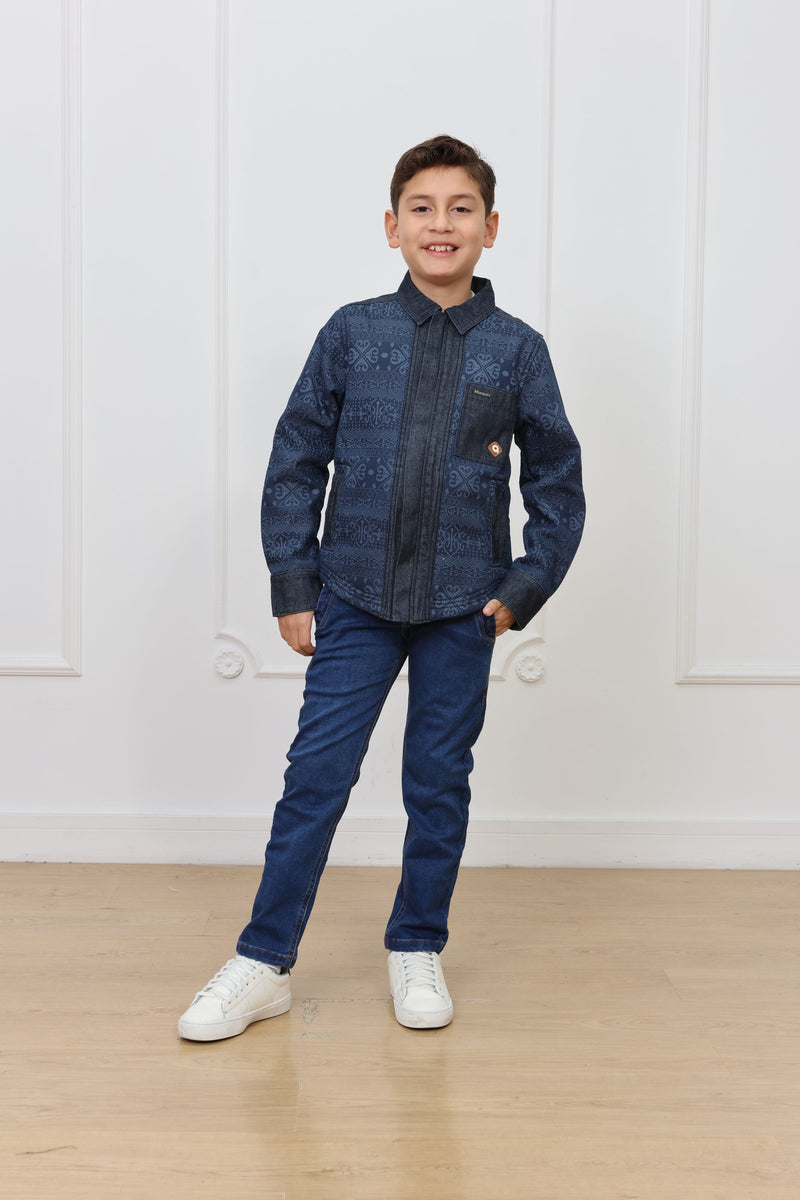 Casaca denim estampado Vicentico