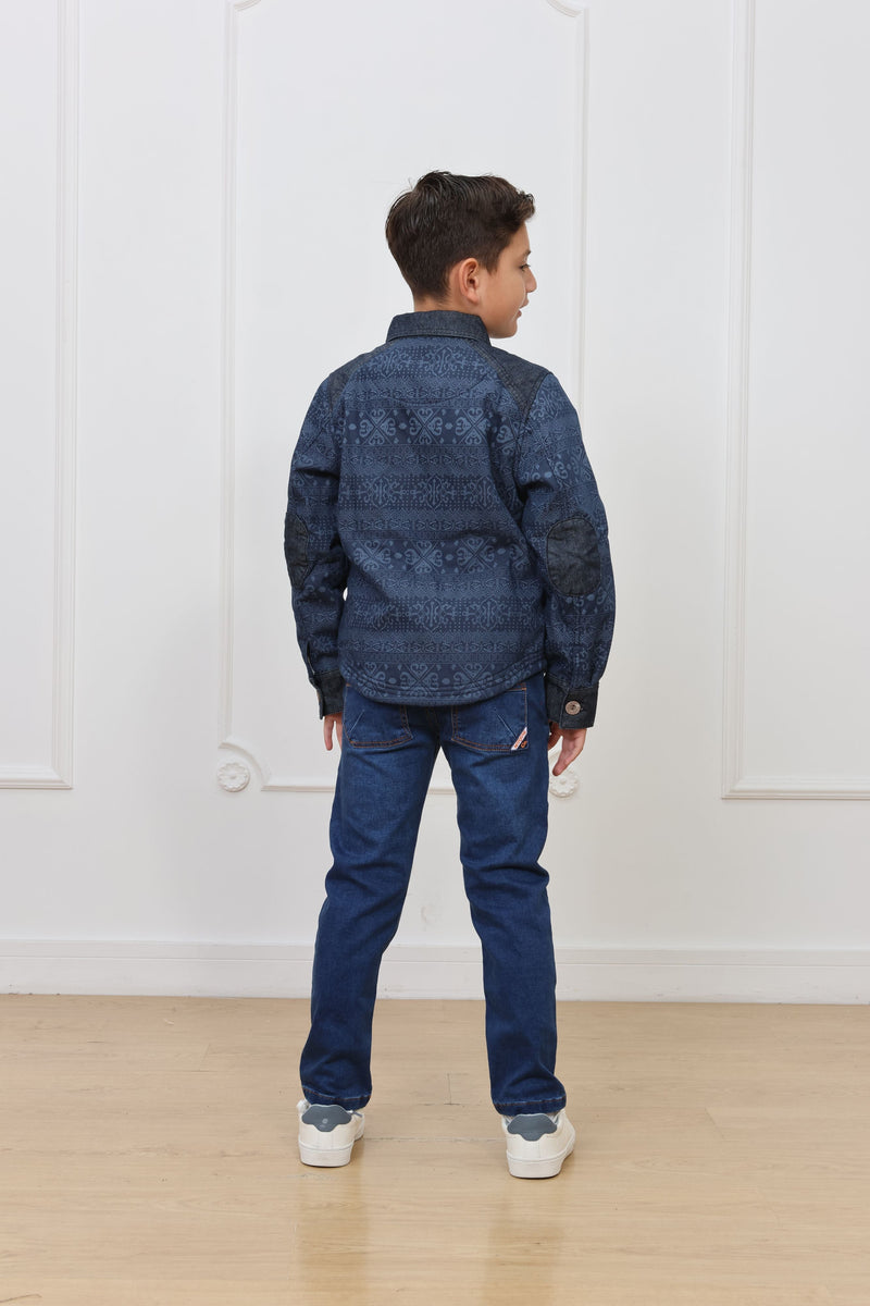 Casaca denim estampado Vicentico