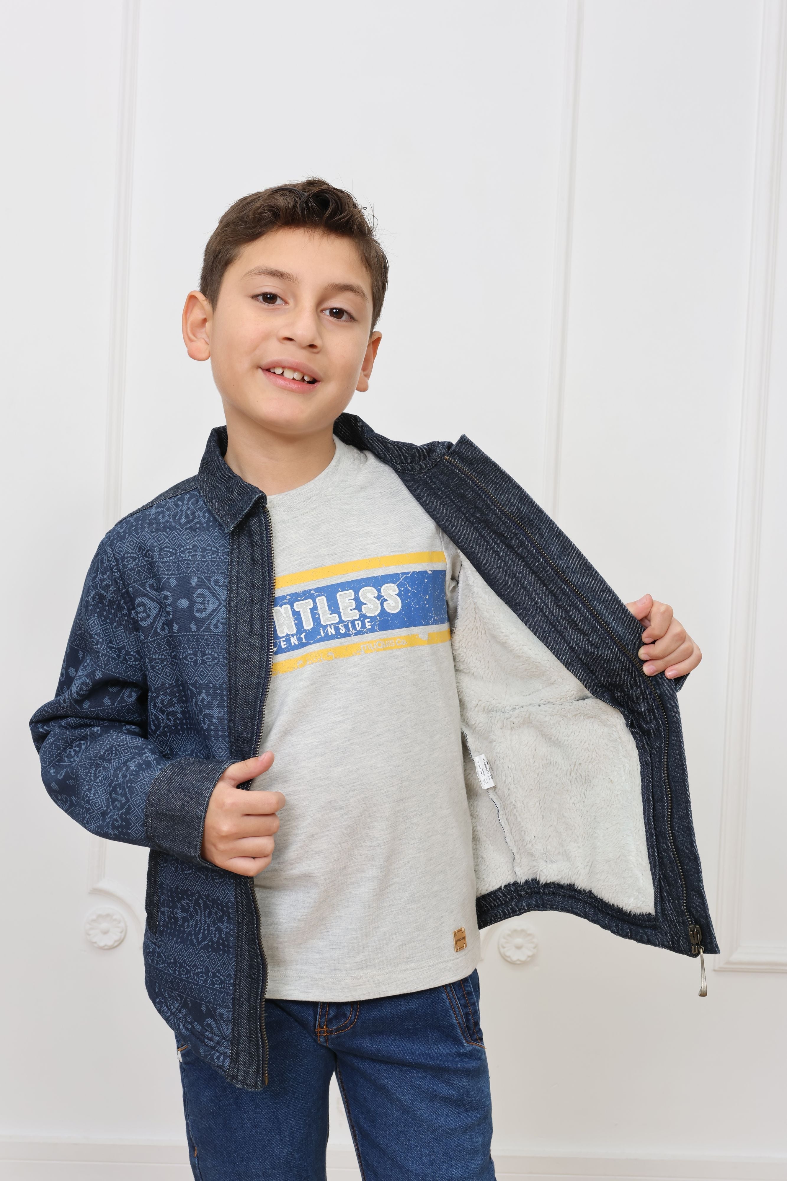 Casaca denim estampado Vicentico