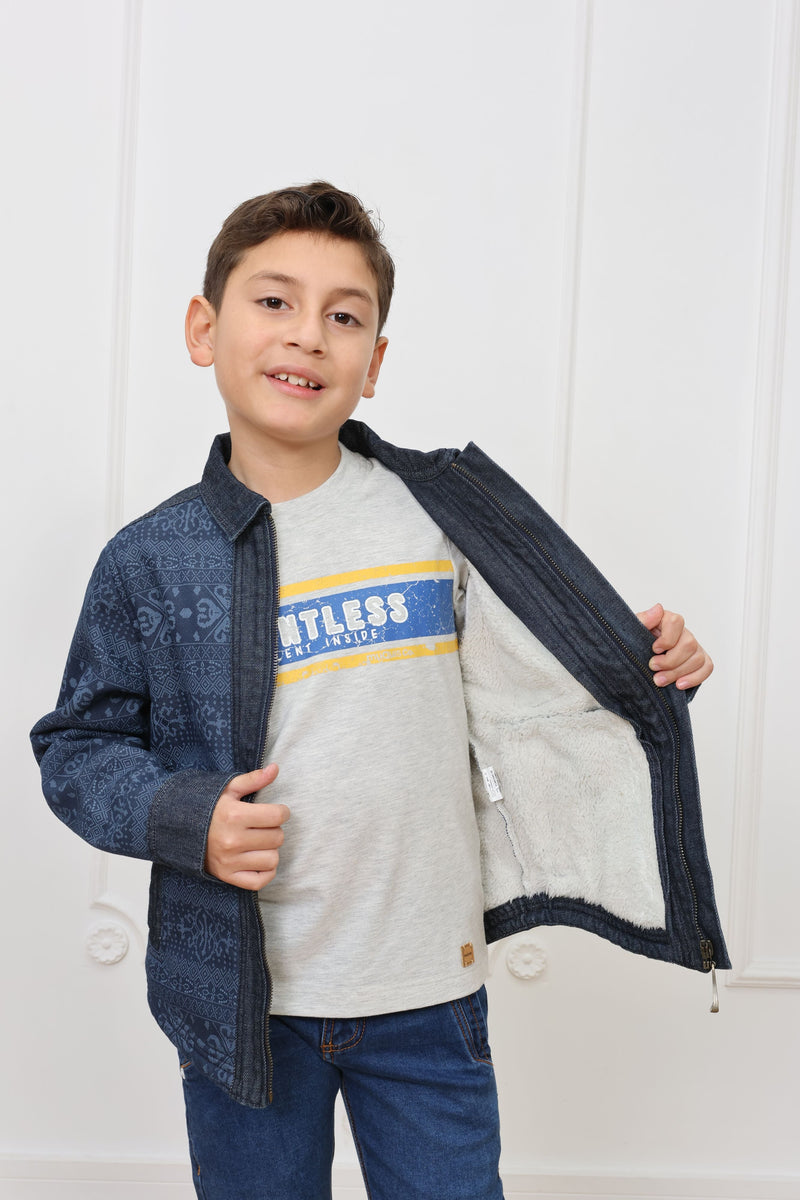 Casaca denim estampado Vicentico