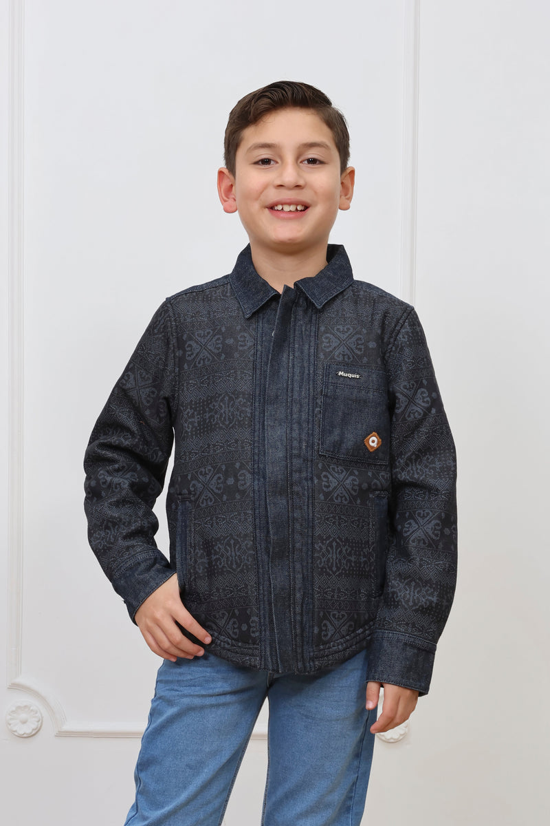 Casaca denim estampado Vicentico