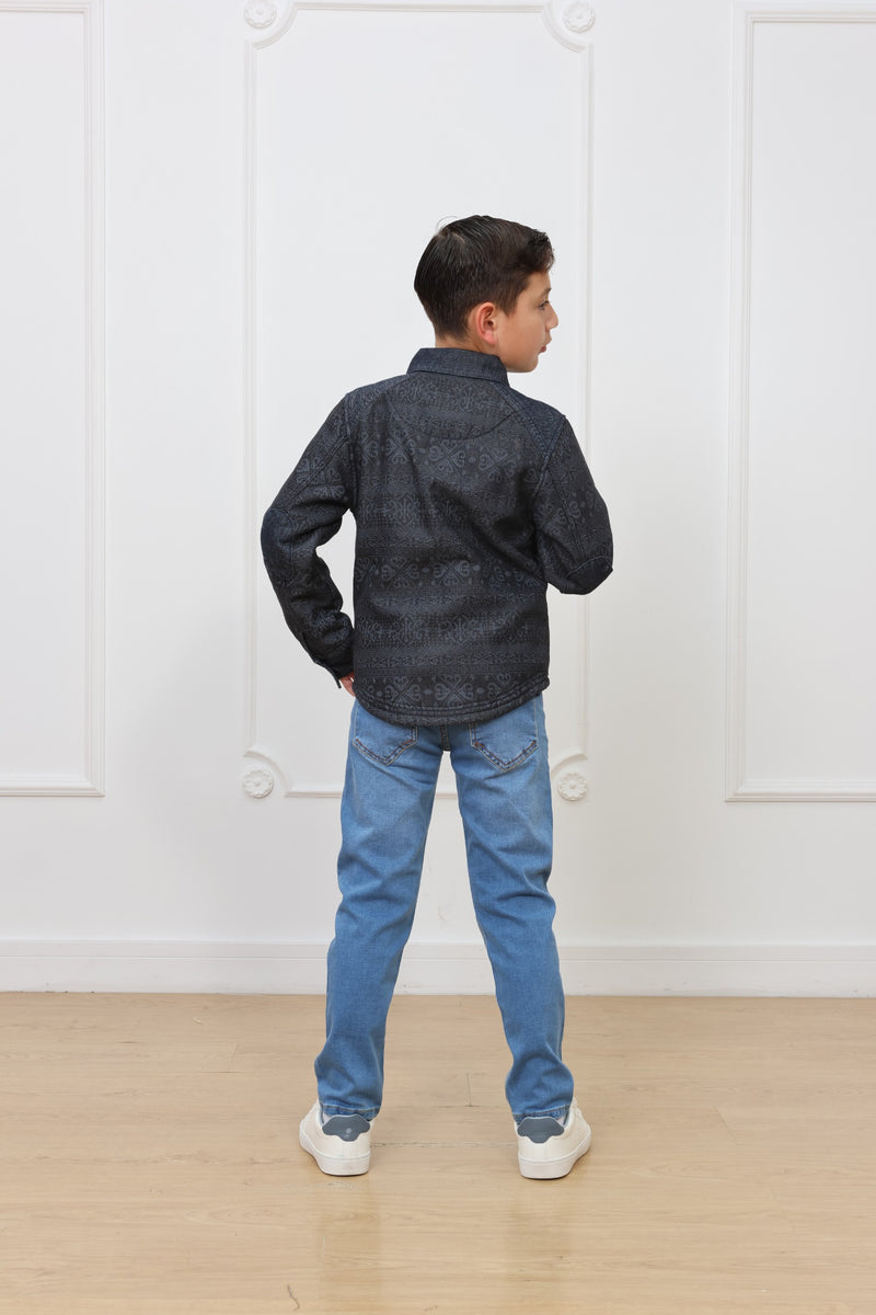 Casaca denim estampado Vicentico