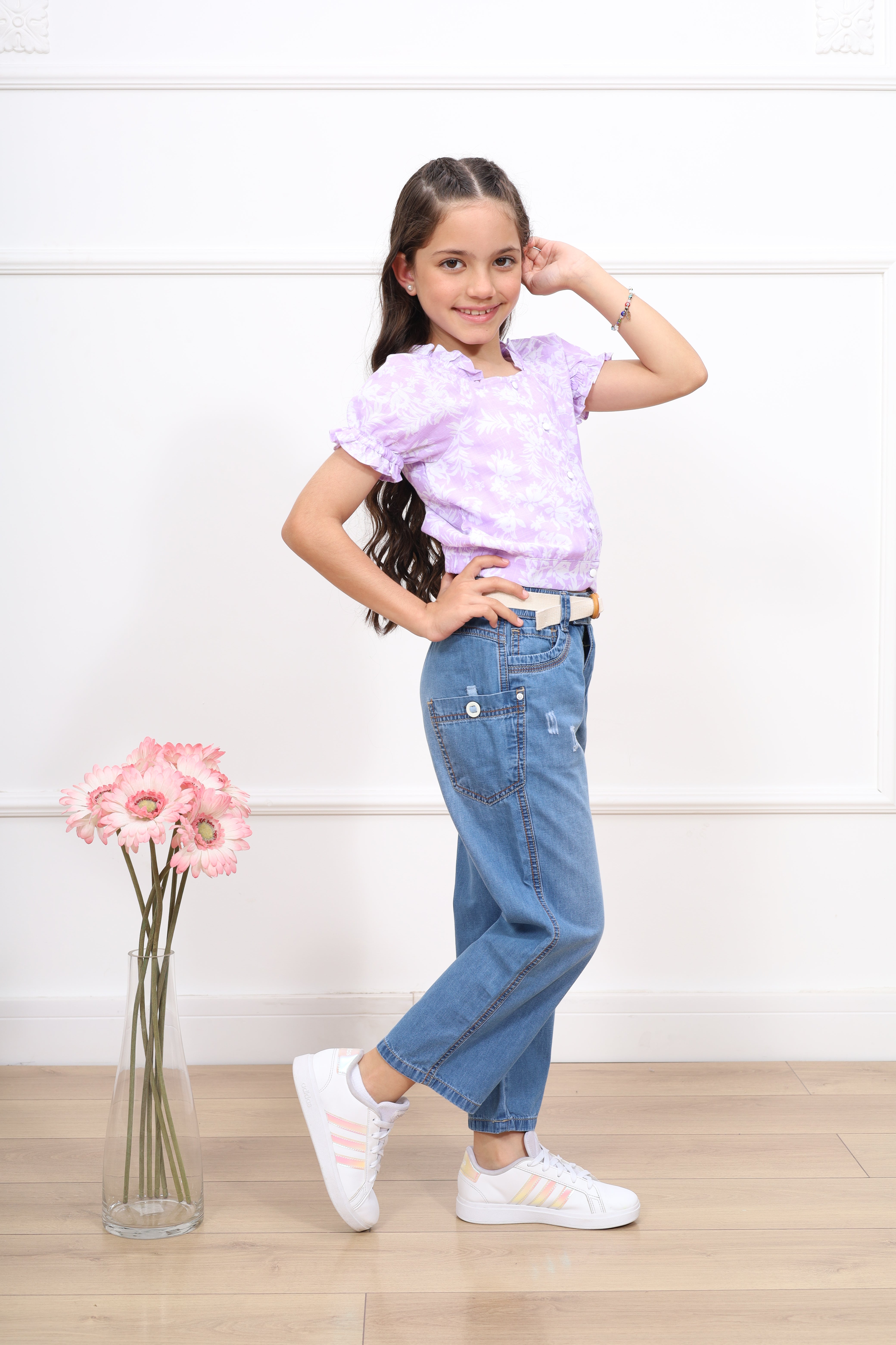 Pantalon denim recto Doris