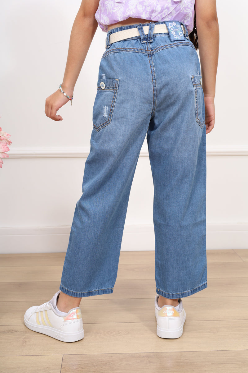 Pantalon denim recto Doris