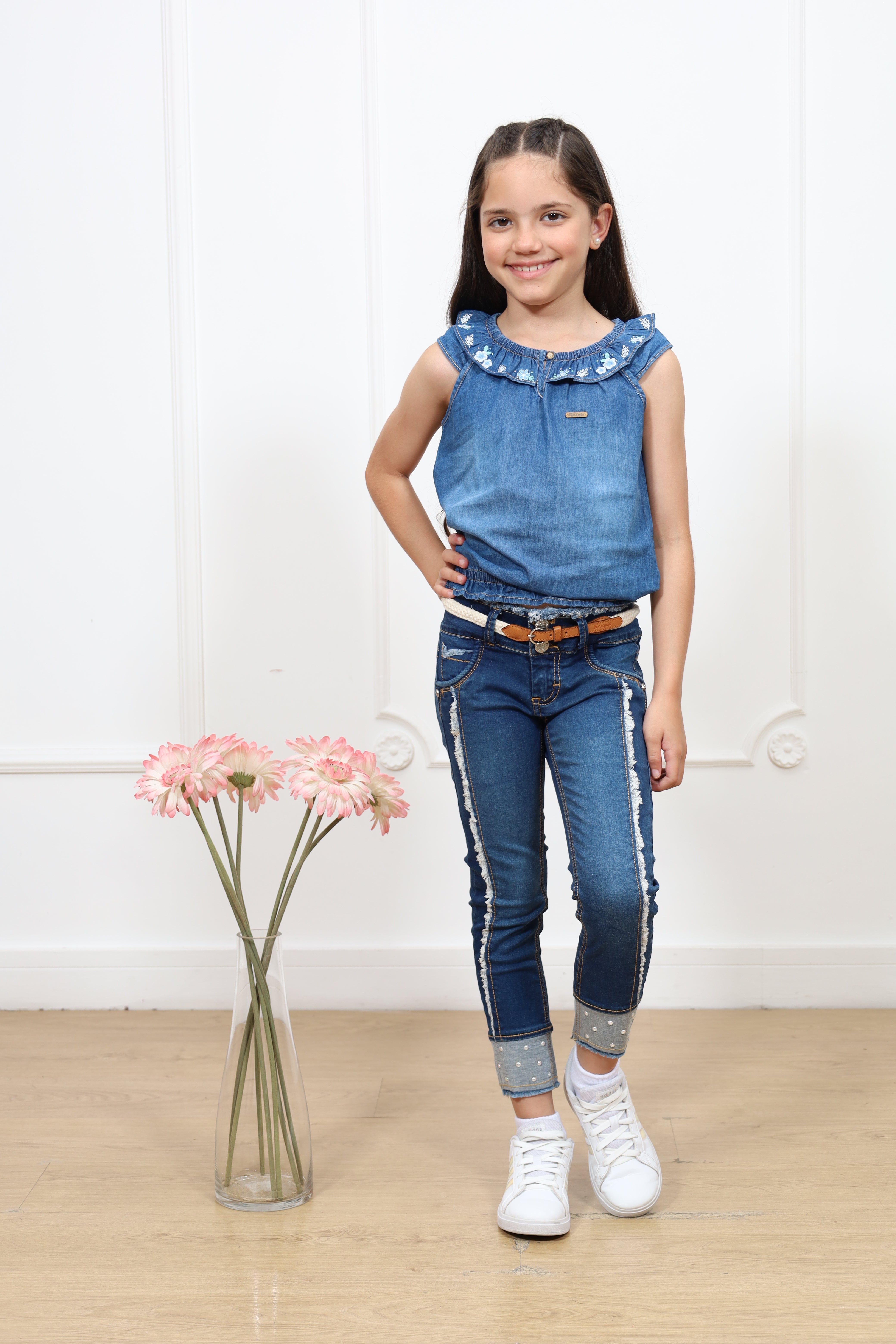 Pantalon denim skiny Sara