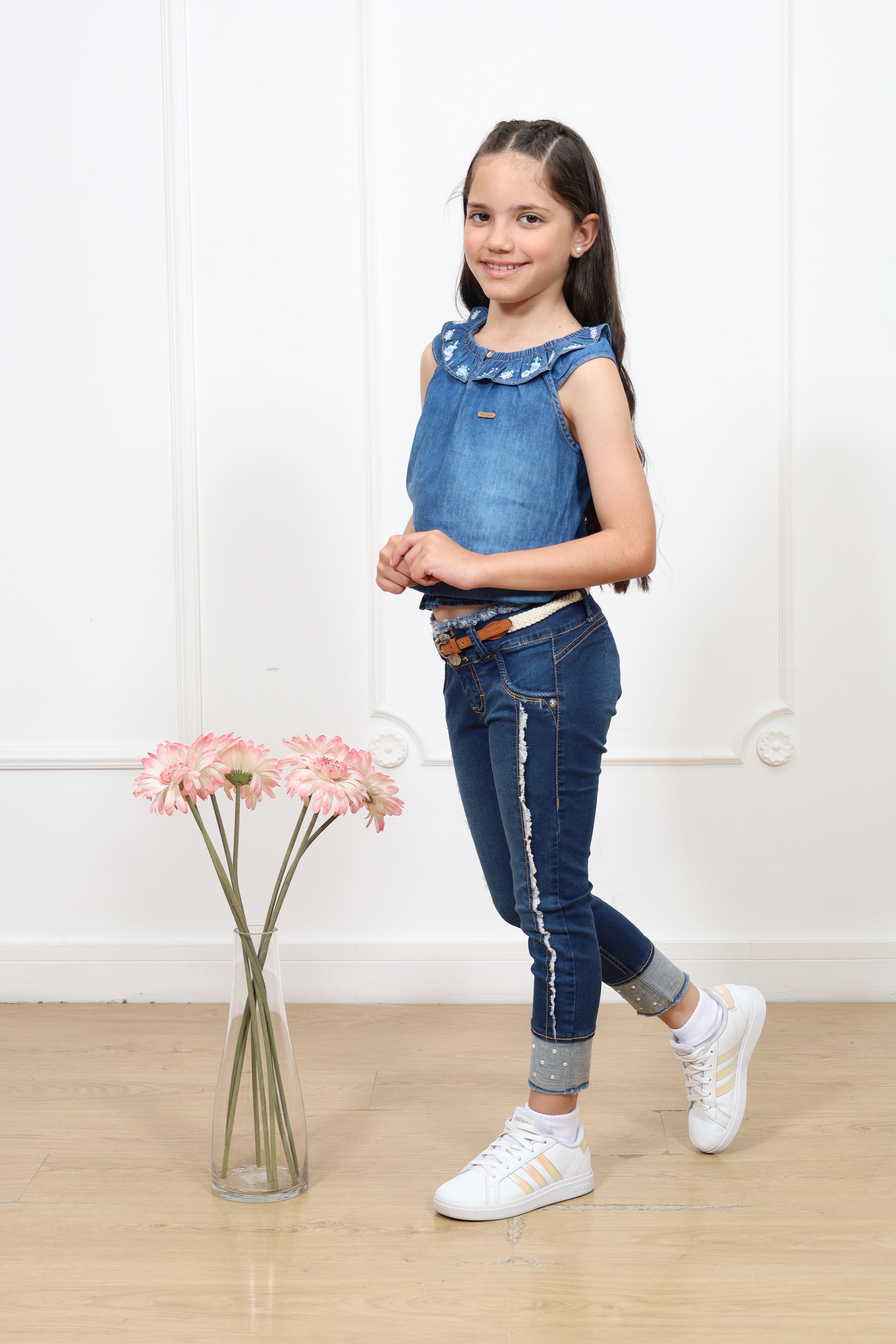 Pantalon denim skiny Sara