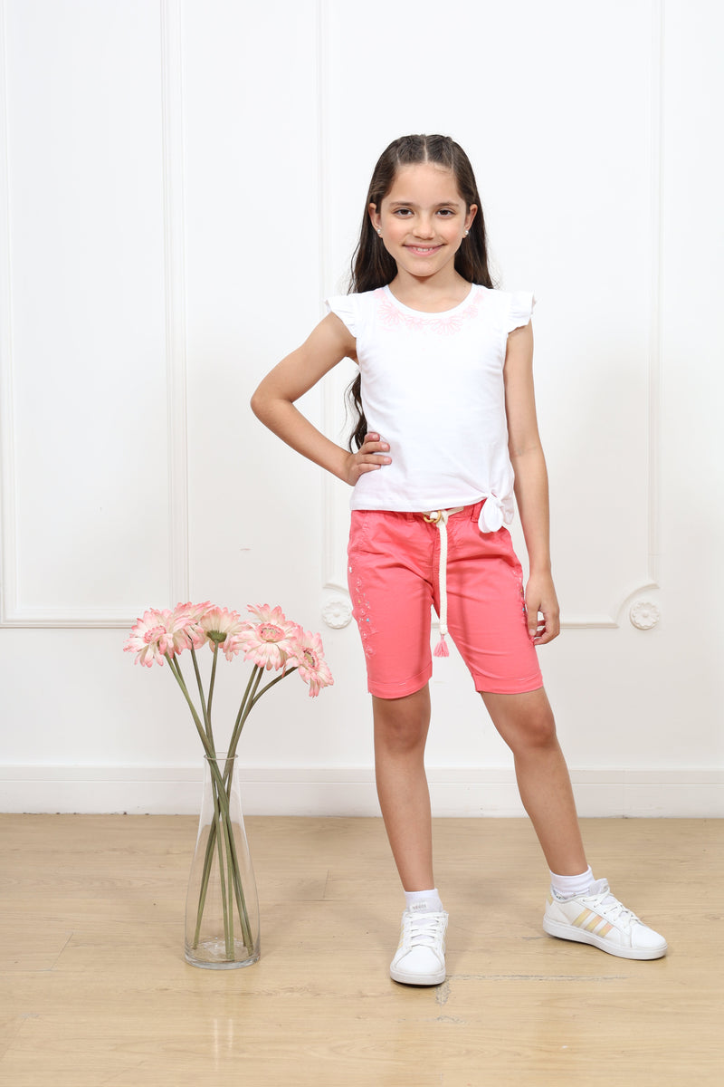 Snicker drill Laura hot pink