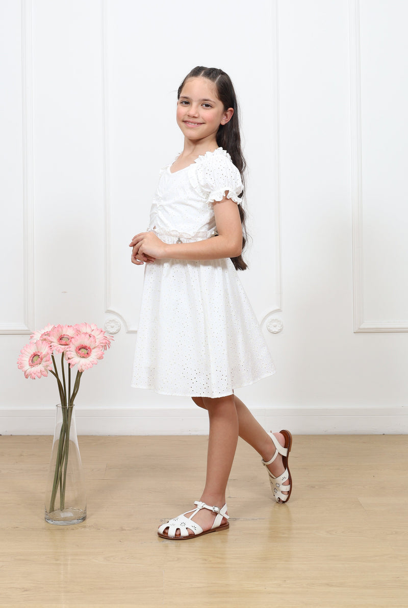 Vestido popelina Brisa manga corta