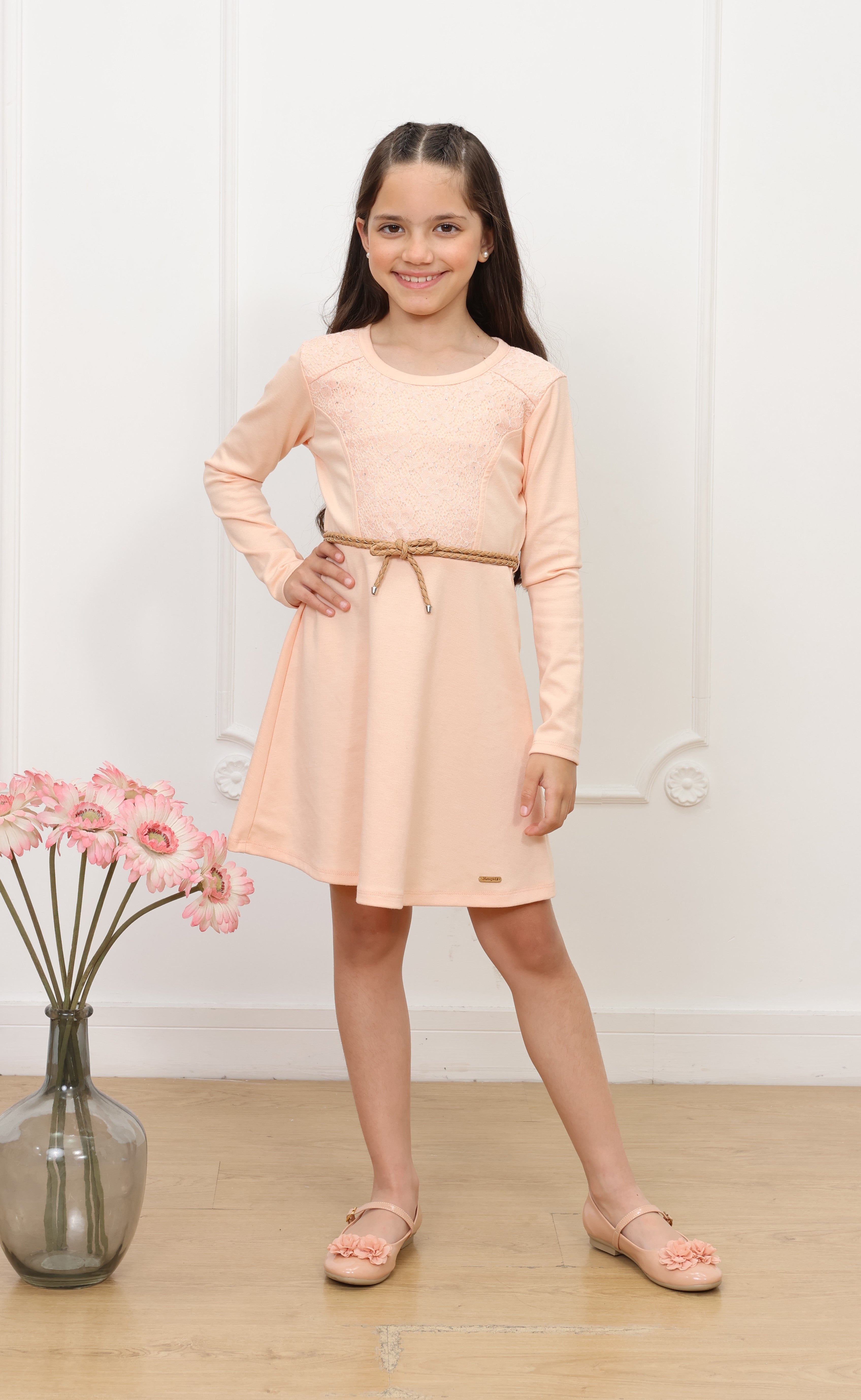 Vestido lino Karito manga larga