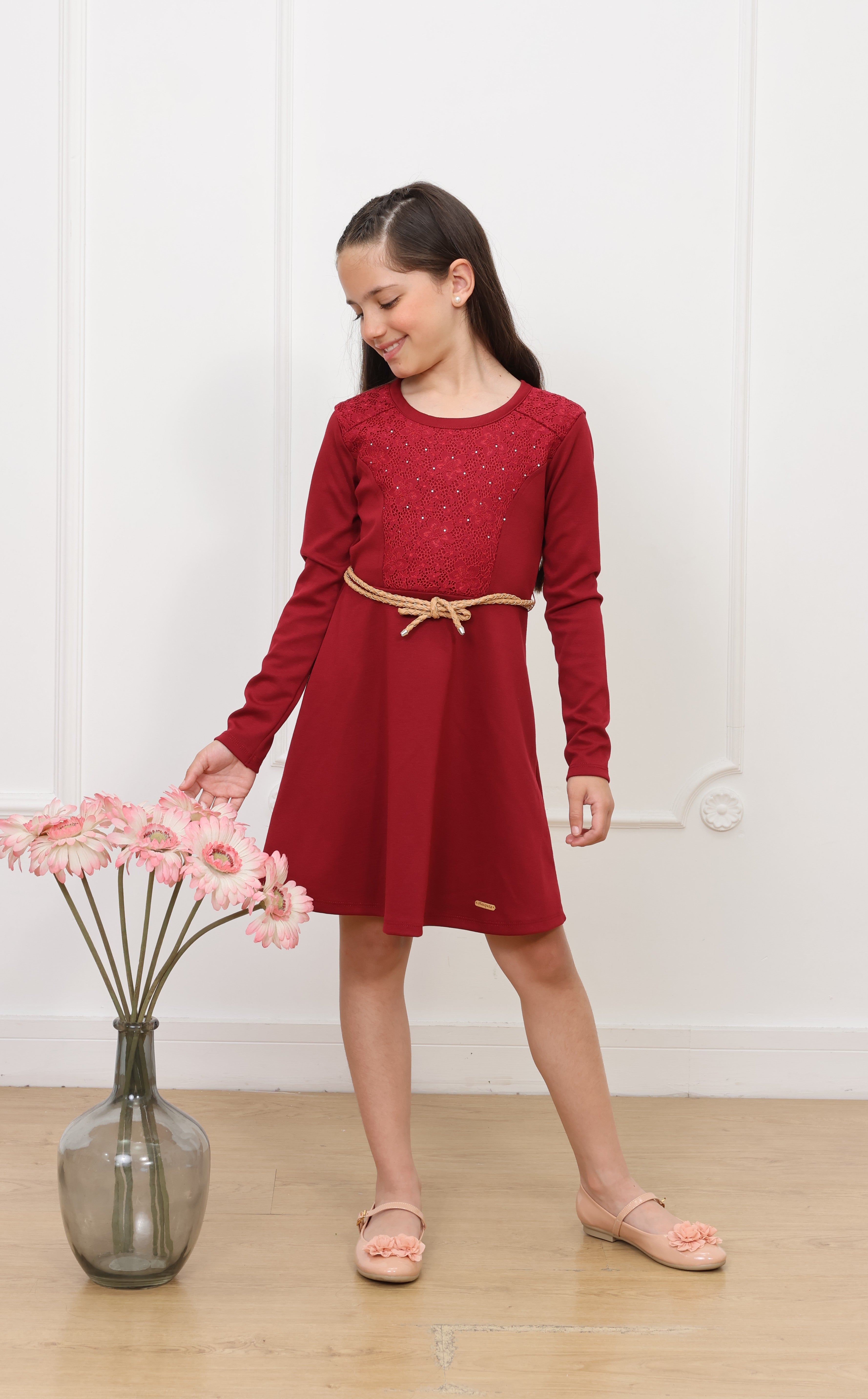 Vestido lino Karito manga larga