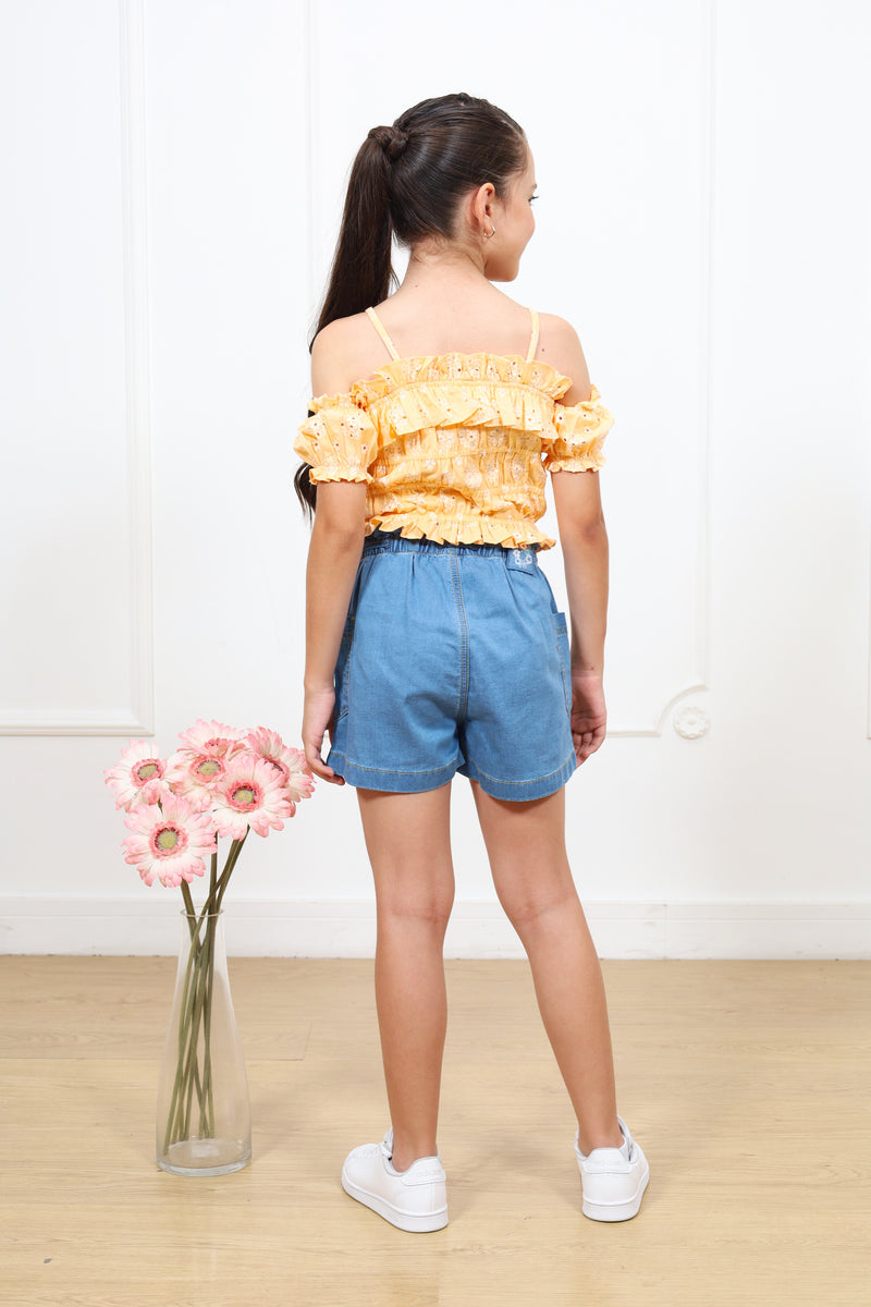 Blusa top Barbara manga corta