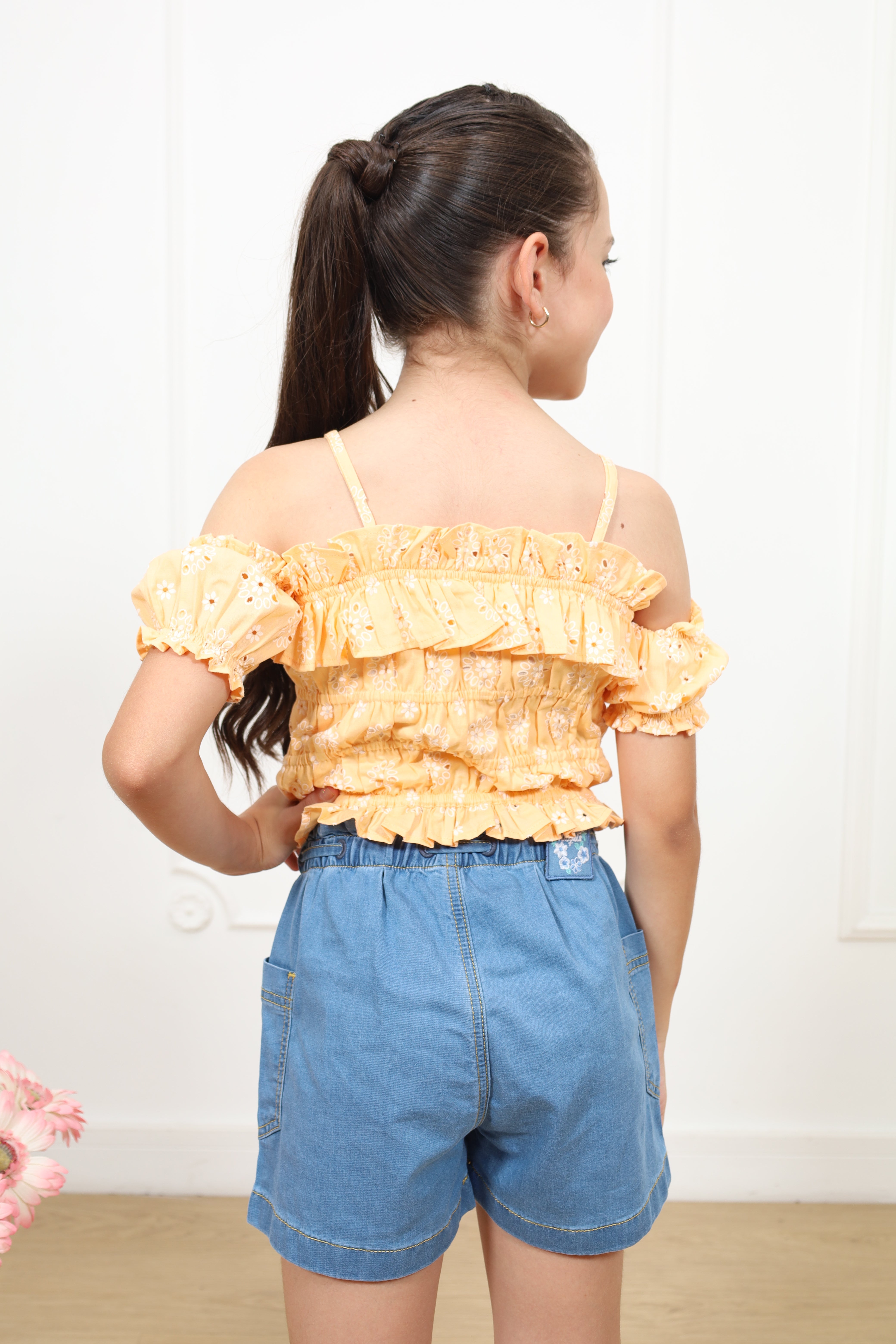 Blusa top Barbara manga corta