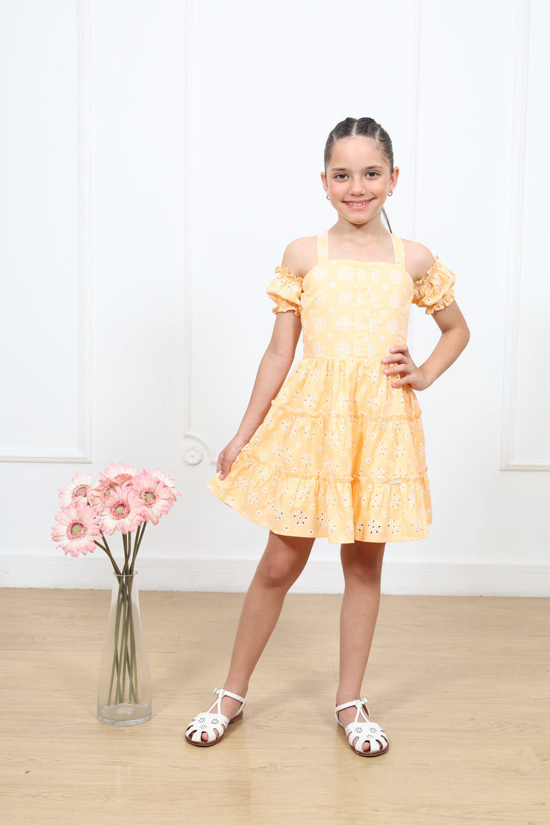 Vestido popelina Marilu manga corta
