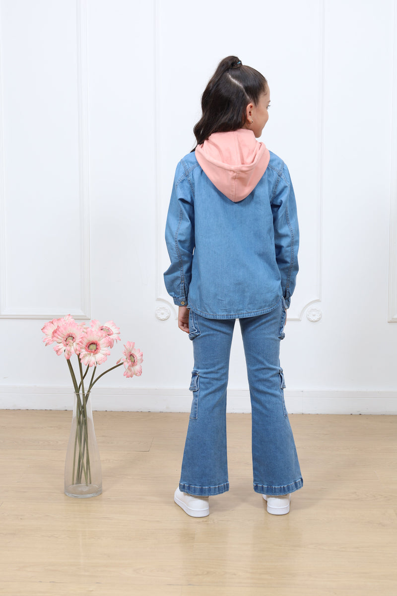 Blusa denim Celine manga larga