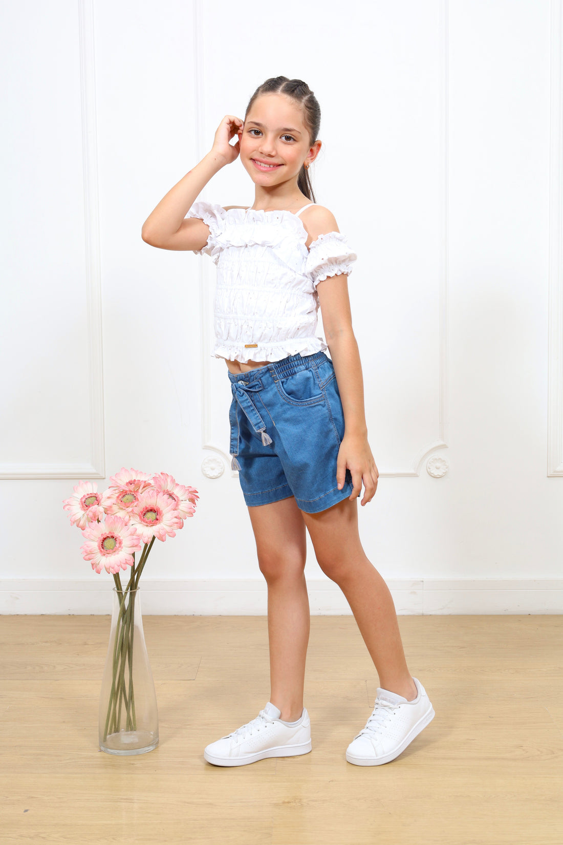 Blusa top Barbara manga corta