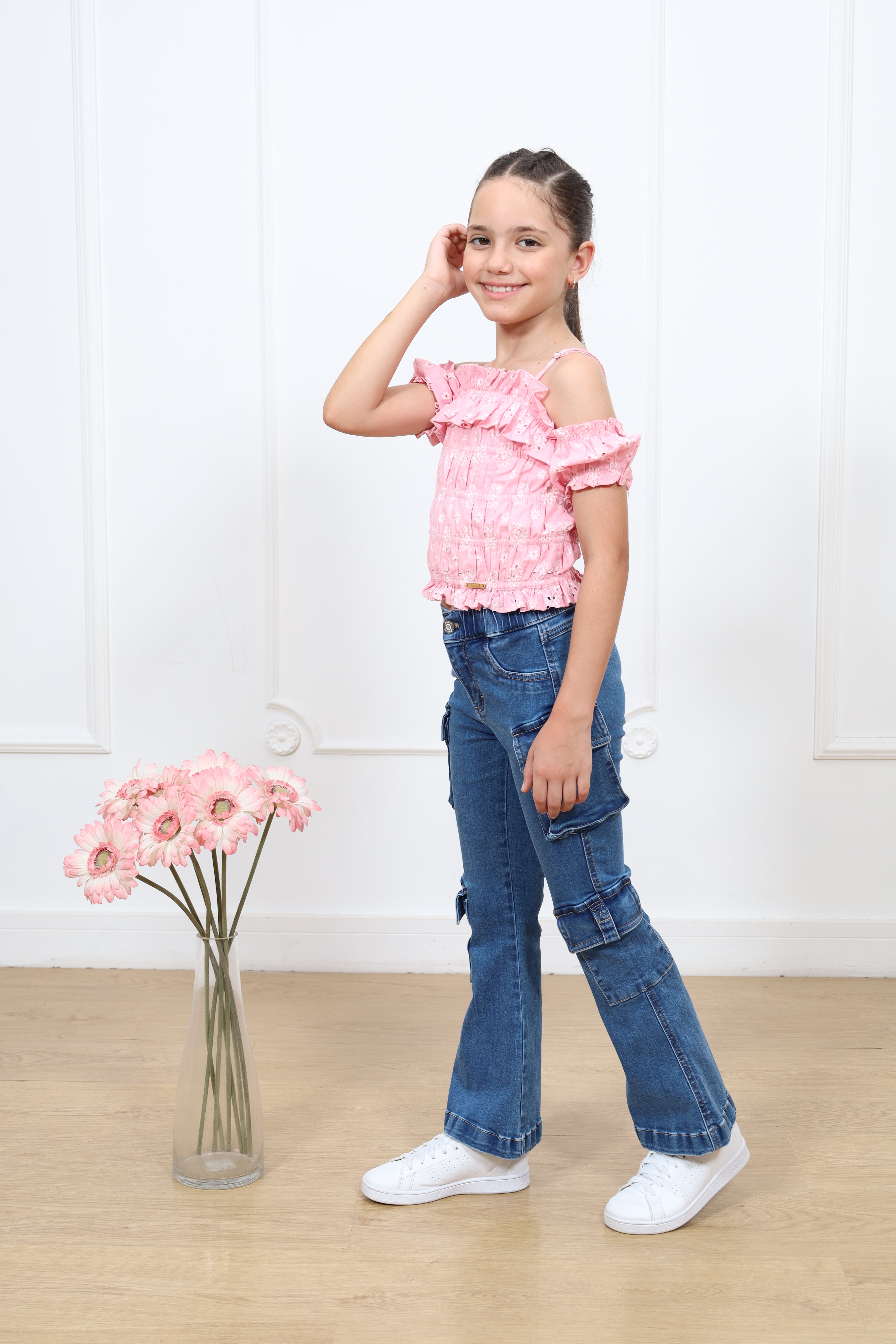 Blusa top Barbara manga corta