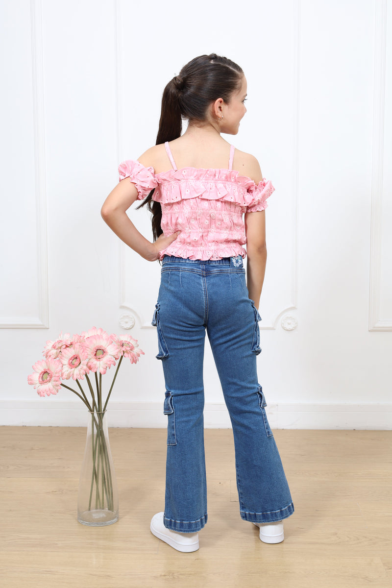 Blusa top Barbara manga corta