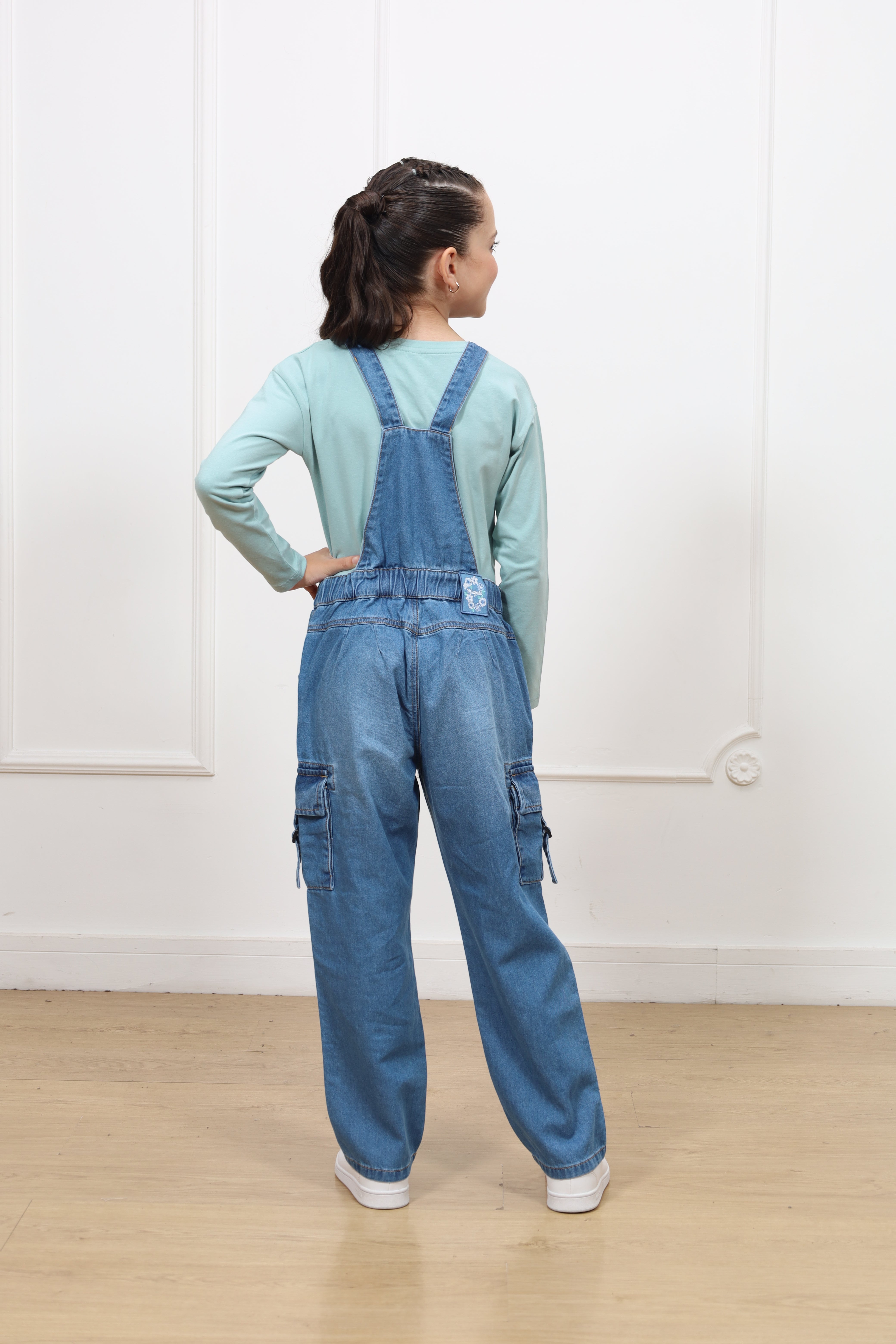 Overol pantalon denim recto cargo Rita