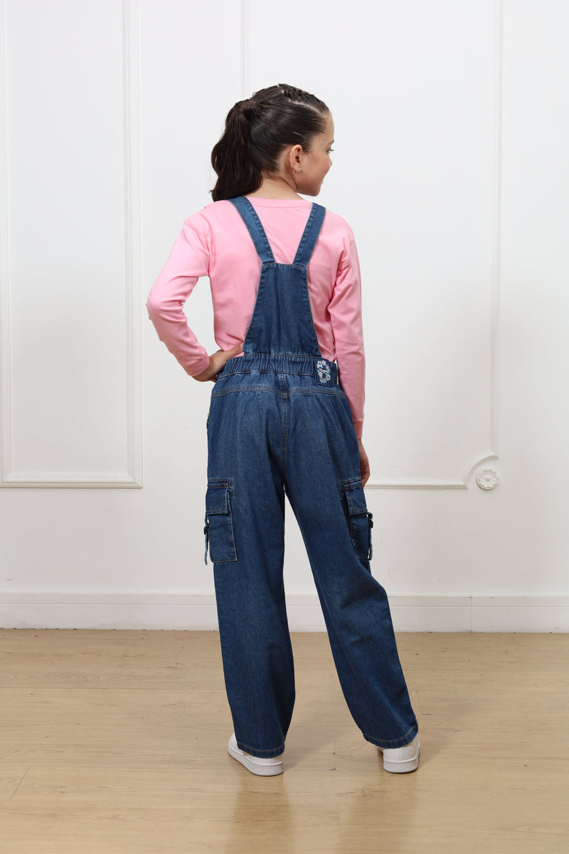 Overol pantalon denim recto cargo Rita