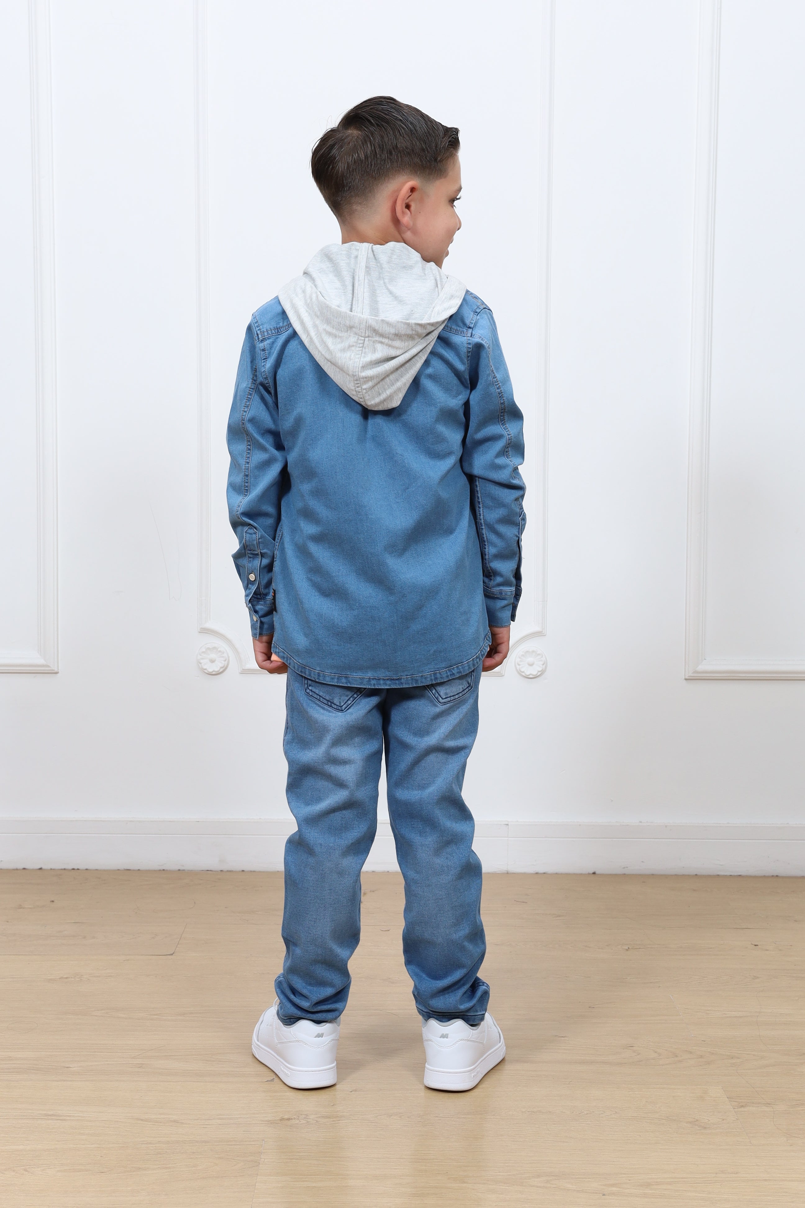 SobreCamisa denim Arthur manga larga con capucha clasic