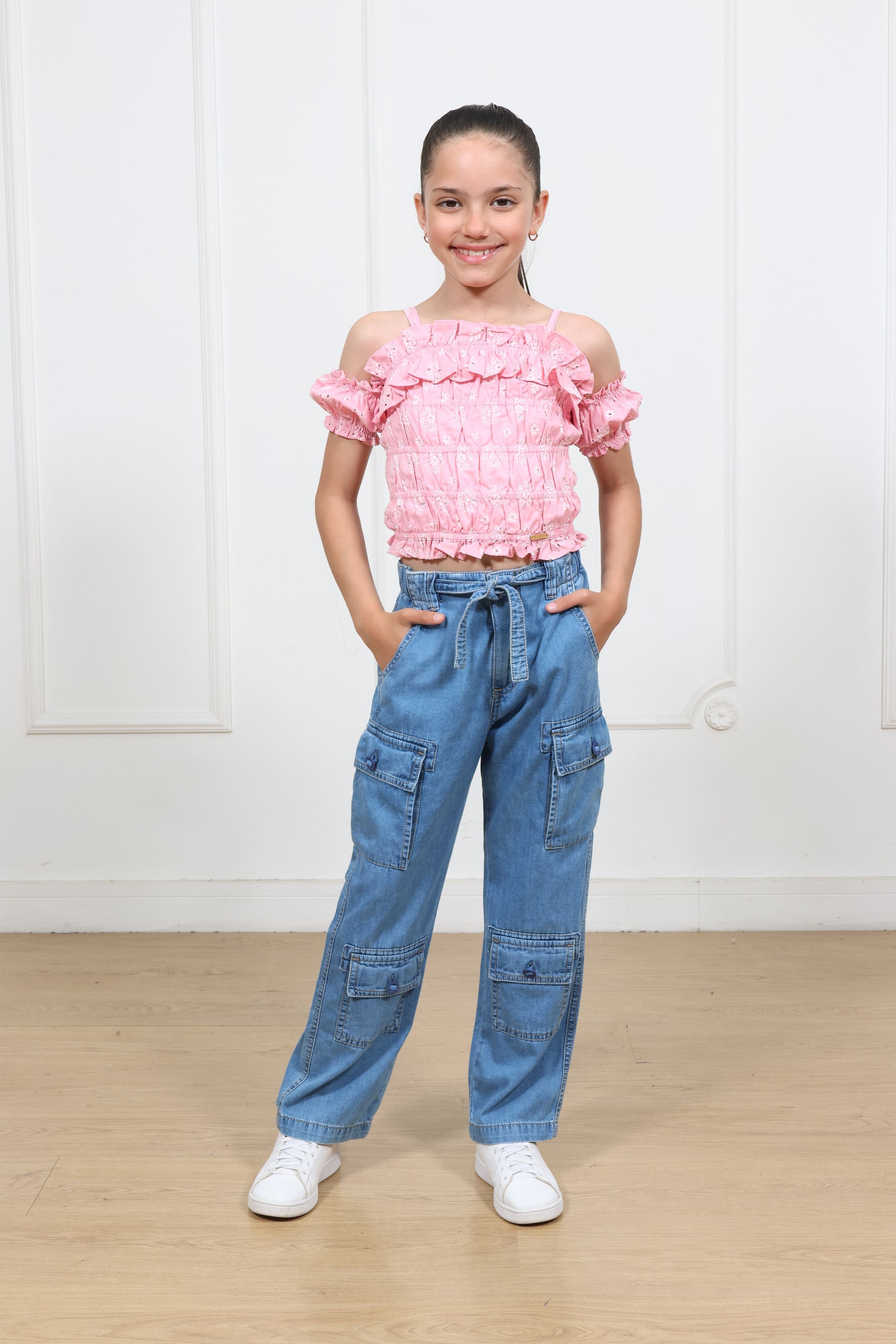 Pantalon denim recto Elsa