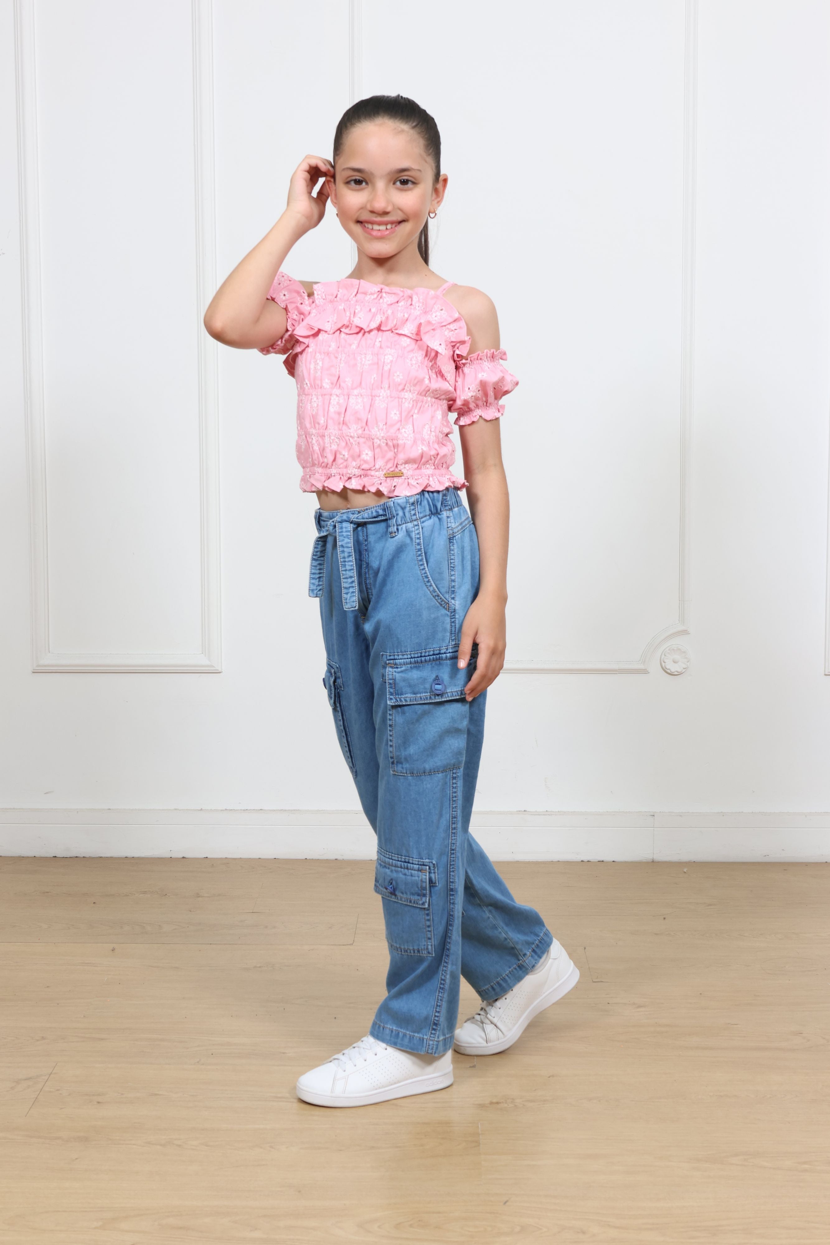 Pantalon denim recto Elsa
