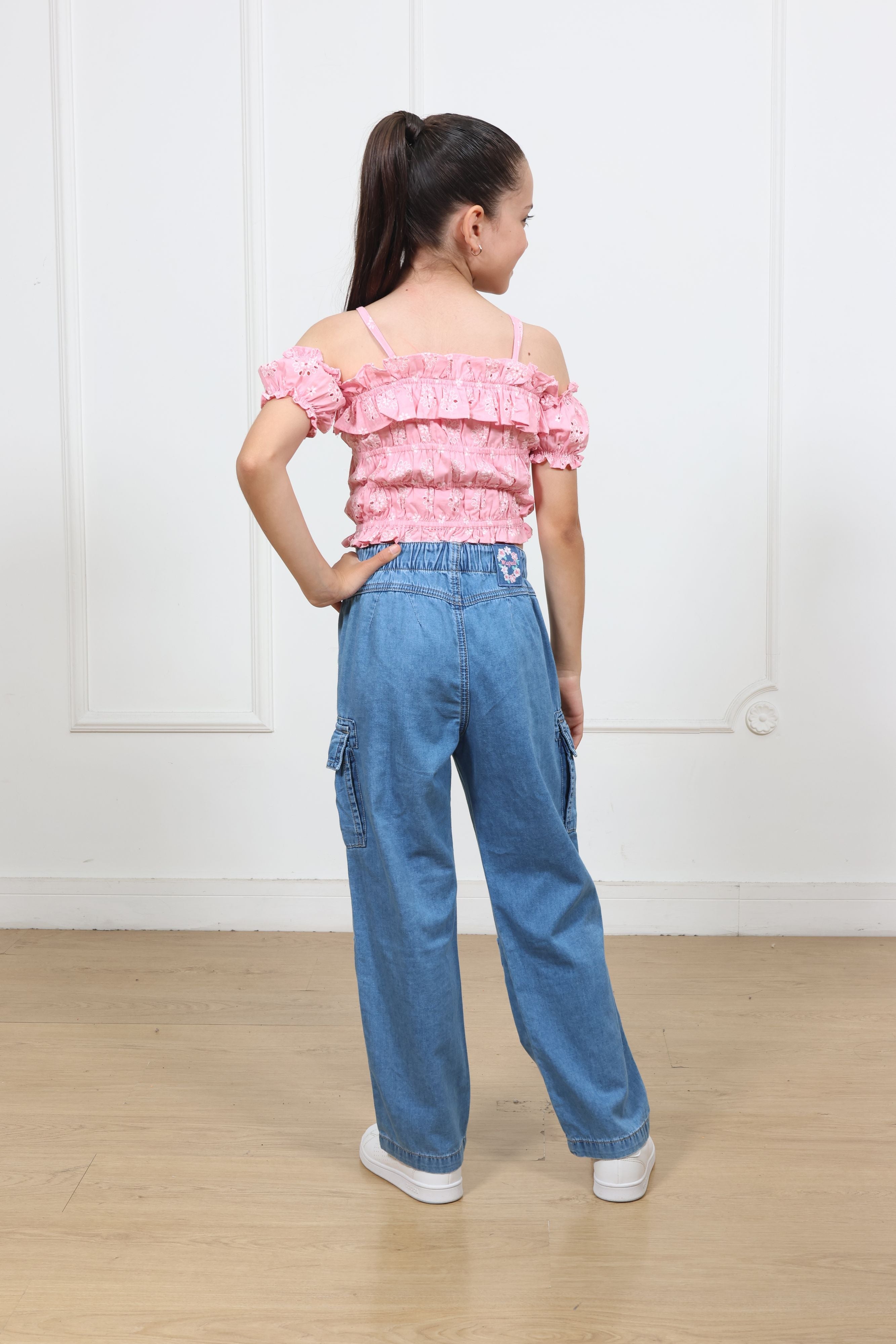 Pantalon denim recto Elsa