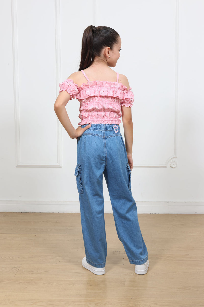 Pantalon denim recto Elsa