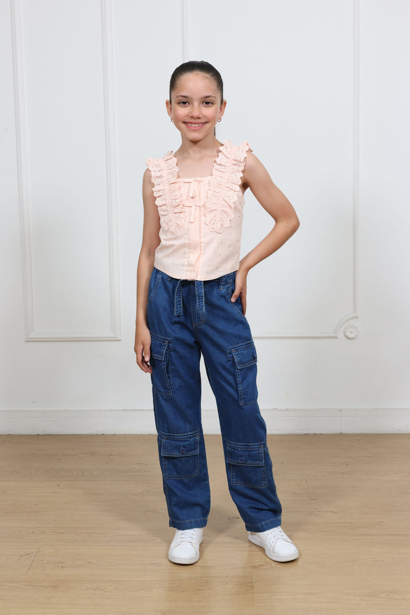 Pantalon denim recto Elsa