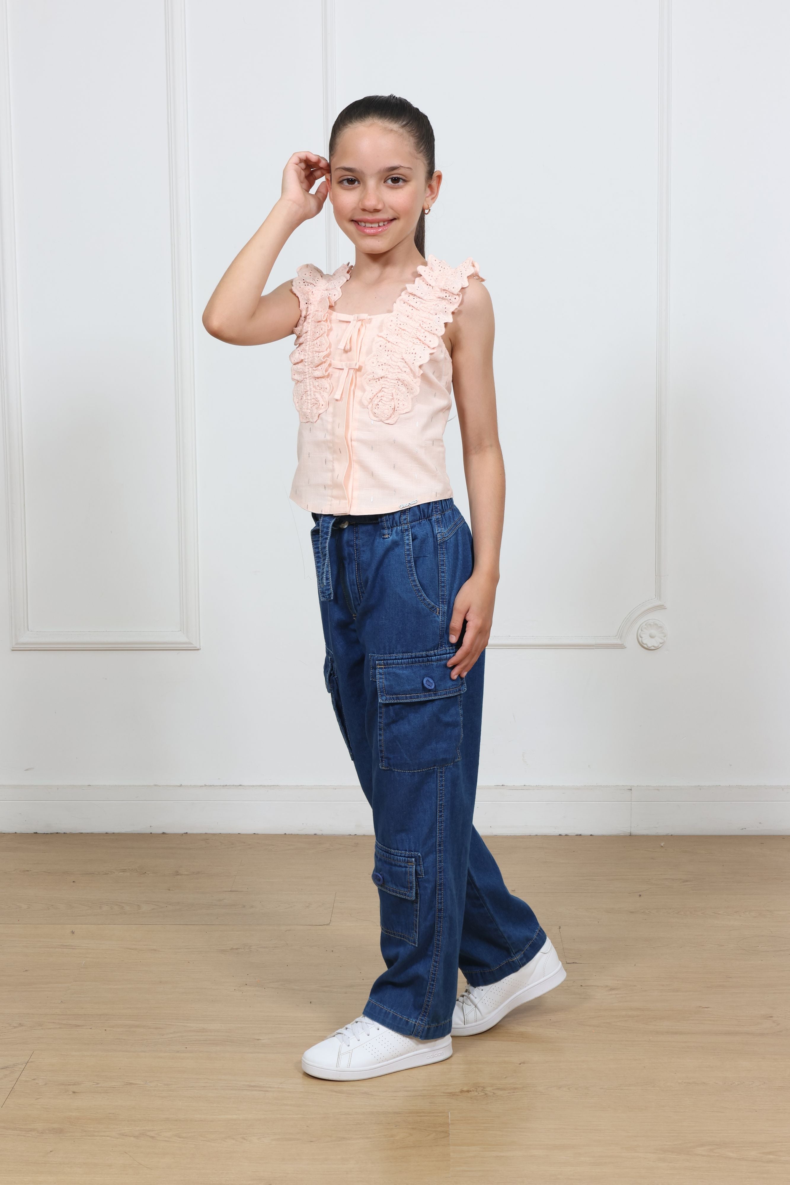 Pantalon denim recto Elsa