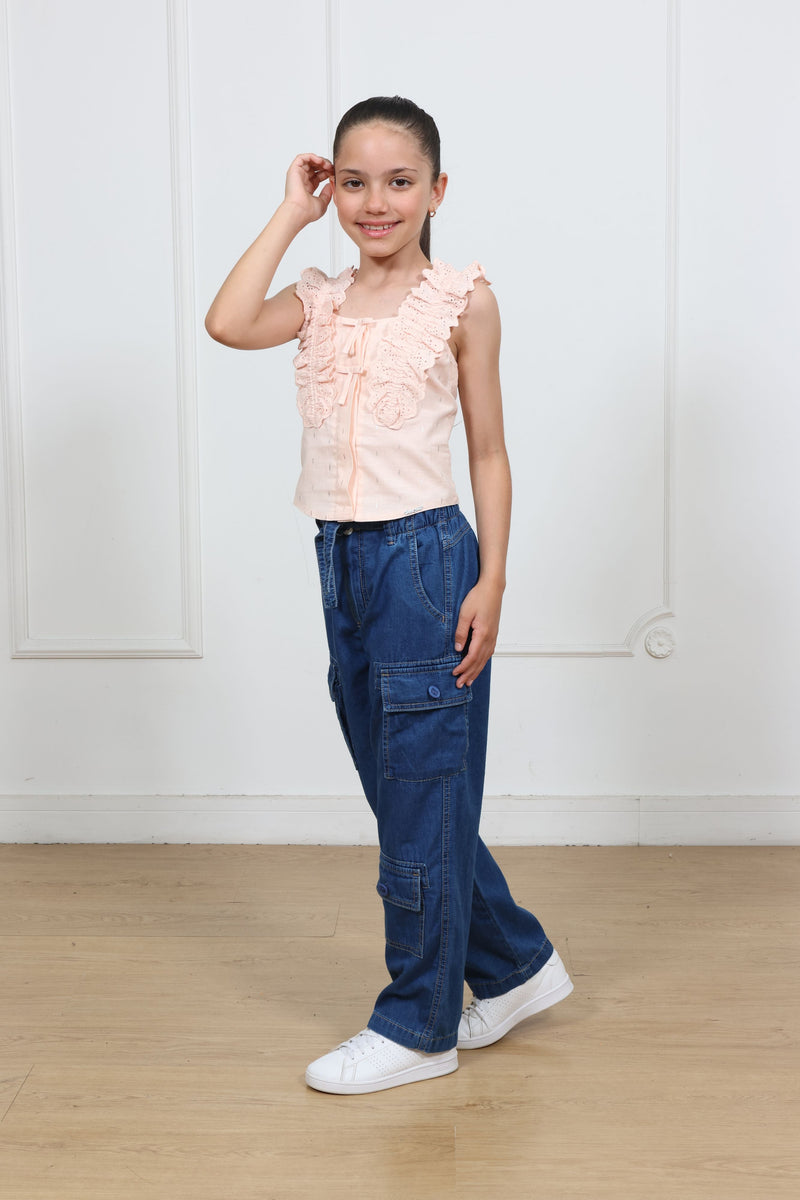 Pantalon denim recto Elsa