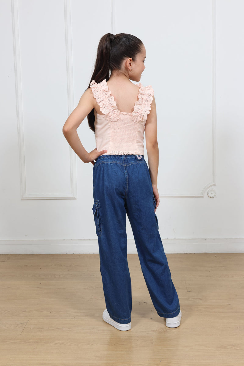 Pantalon denim recto Elsa