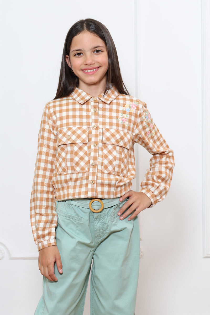 Blusa Manga Larga  Mirella Villela Estampada