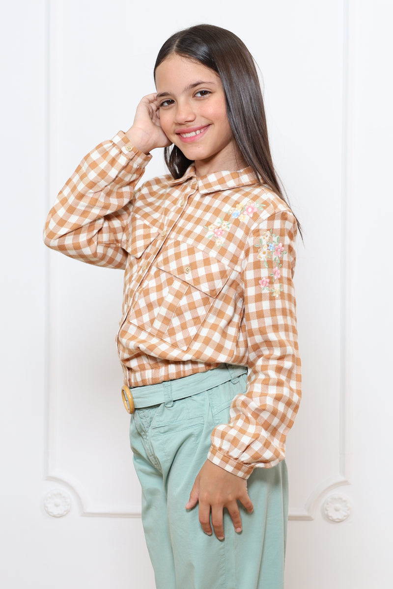 Blusa Manga Larga  Mirella Villela Estampada