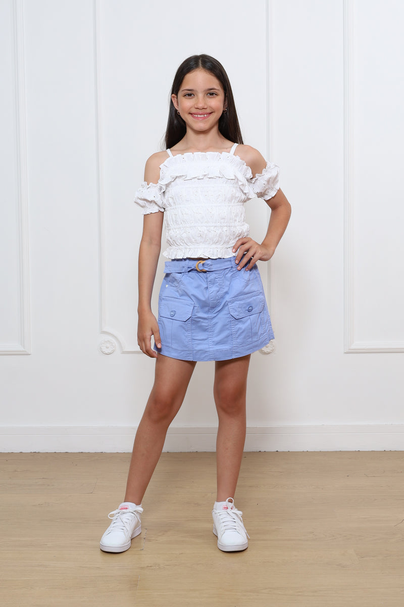 Falda Short Frida Drill