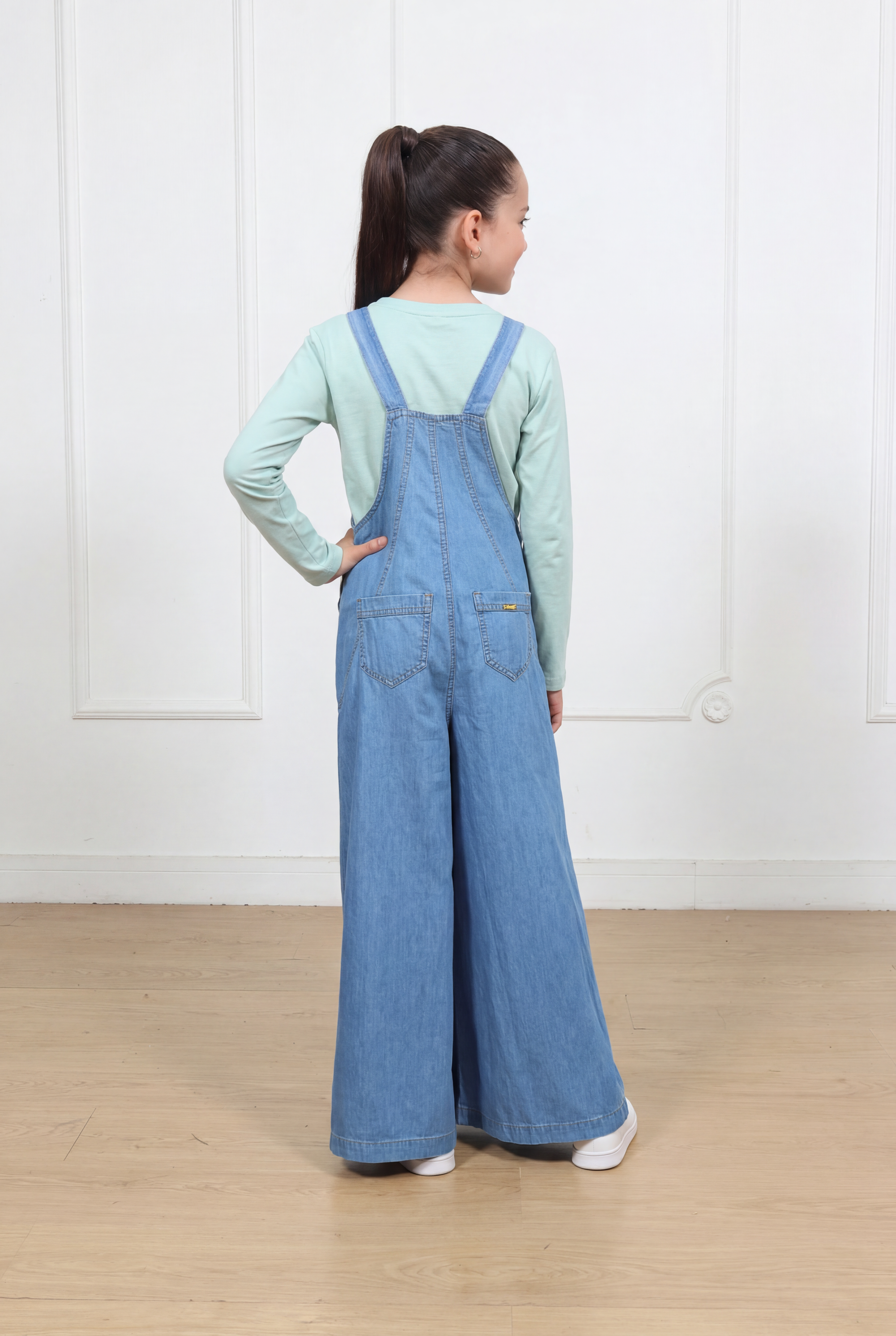 Overol Pantalón Valeria Super Palazo en Denim