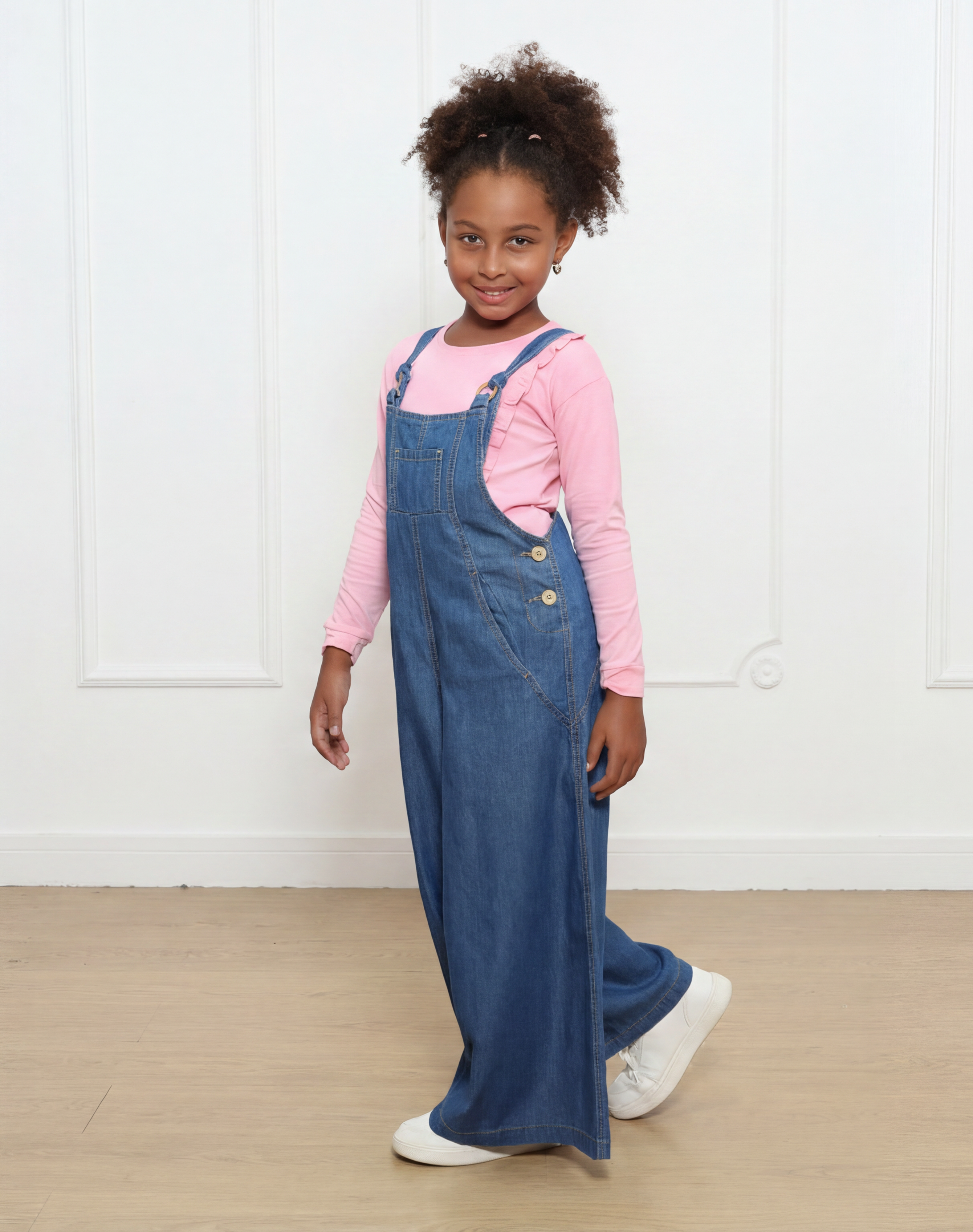 Overol Pantalón Valeria Super Palazo en Denim