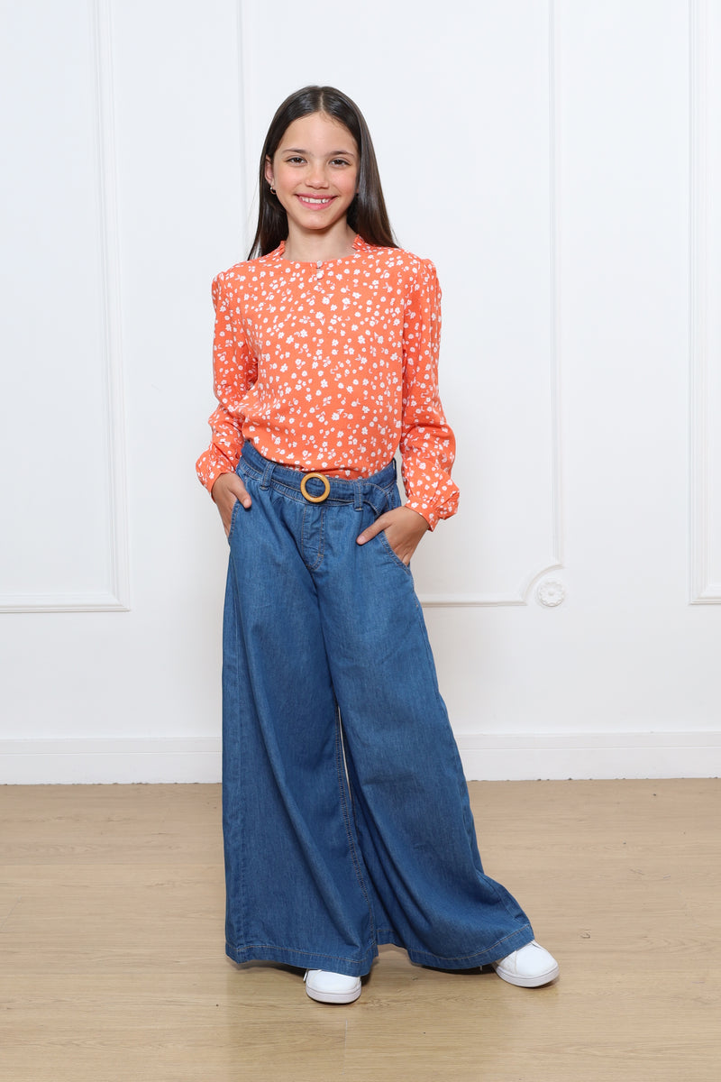 Pantalon Marina Super Palazo Denim