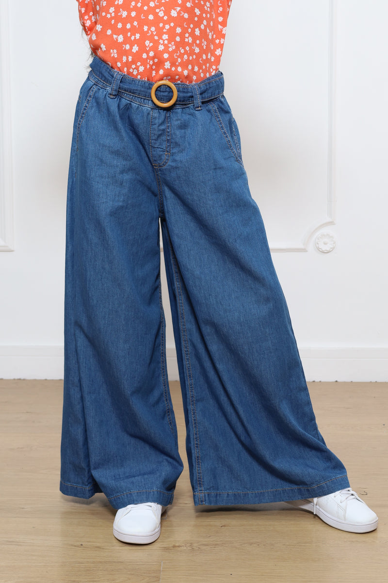 Pantalon Marina Super Palazo Denim