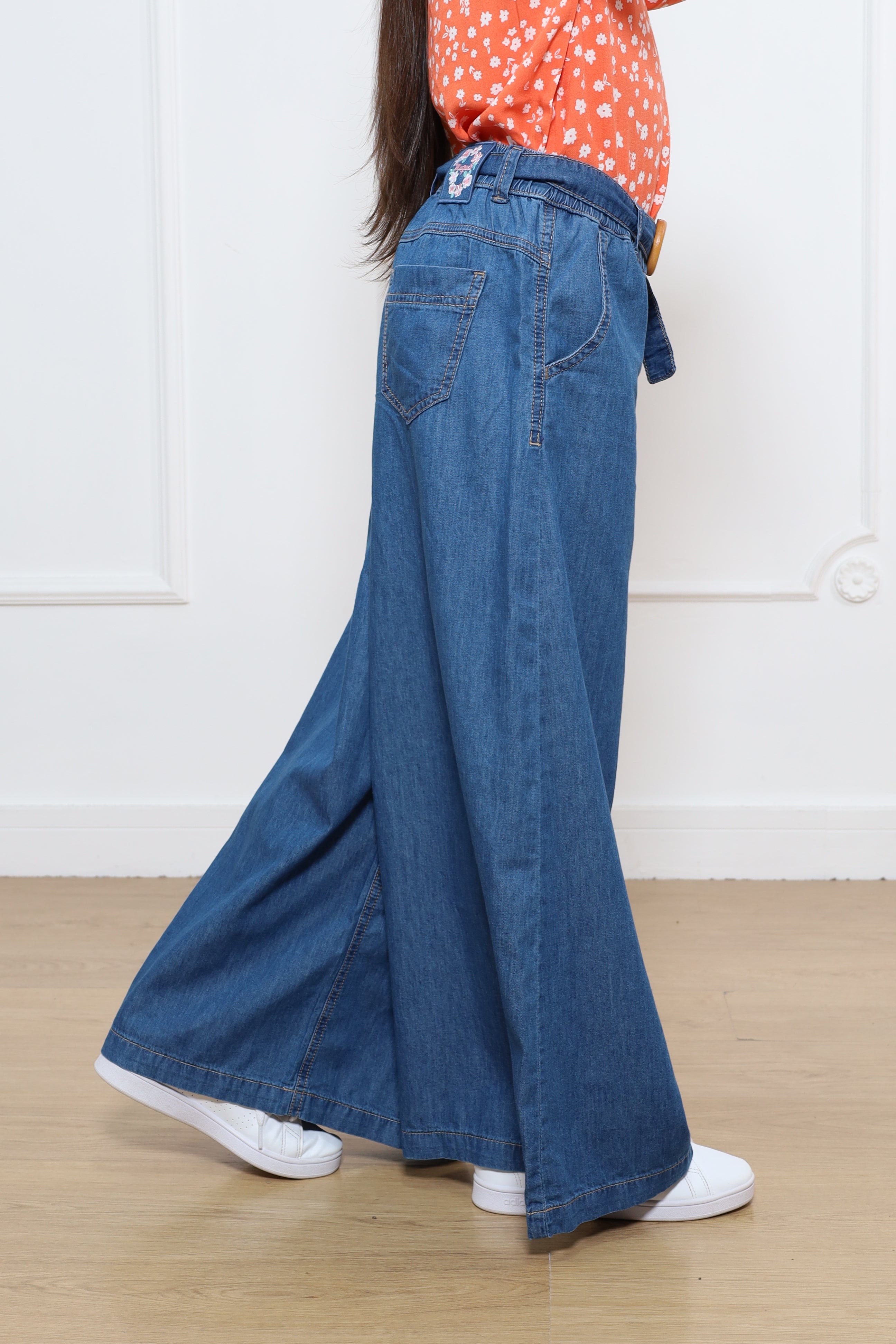 Pantalon Marina Super Palazo Denim
