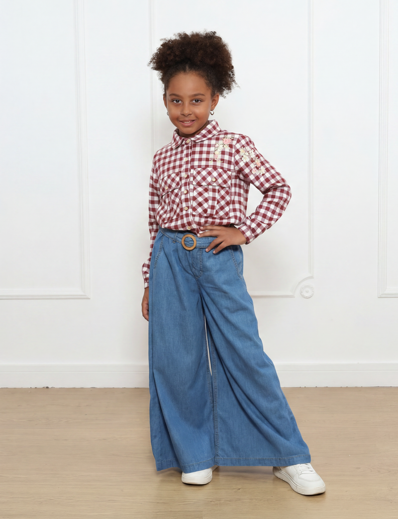 Pantalon Marina Super Palazo Denim