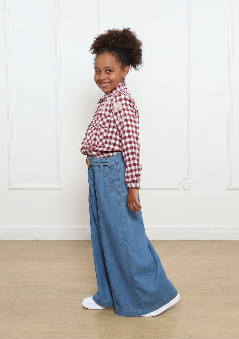 Pantalon Marina Super Palazo Denim