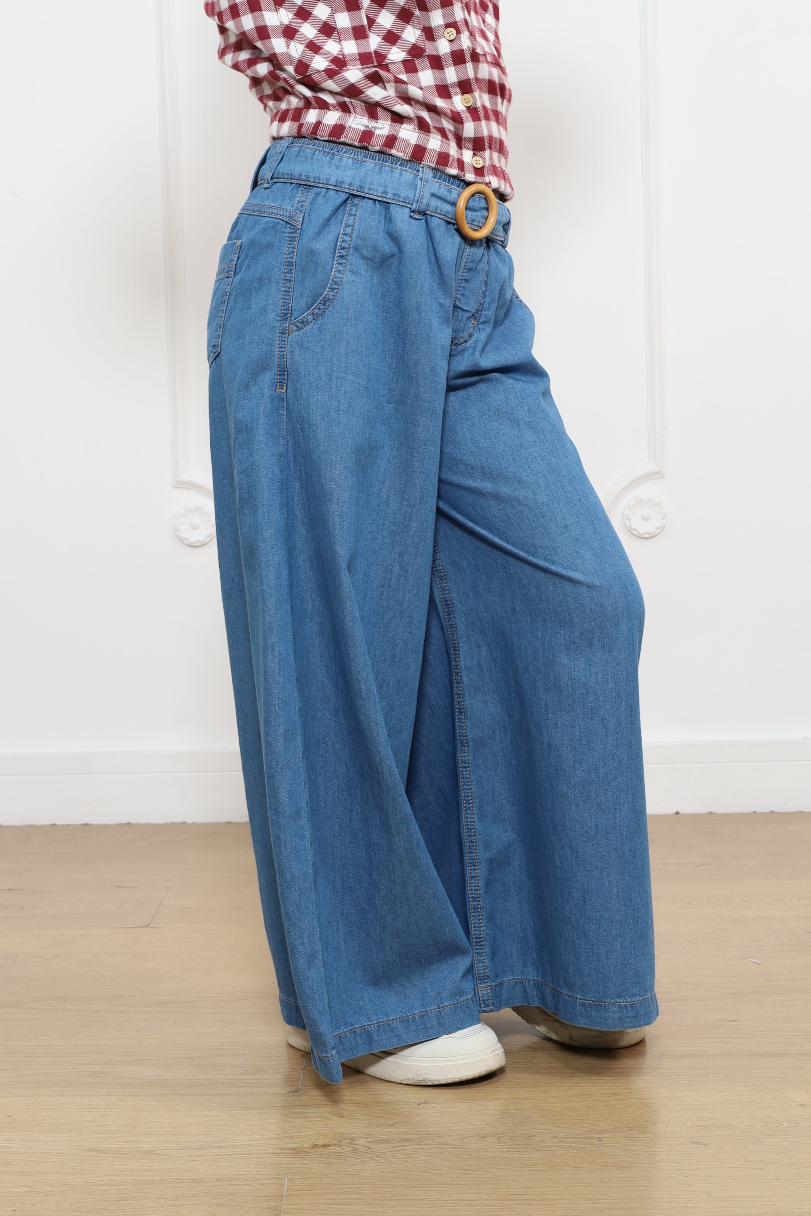 Pantalon Marina Super Palazo Denim