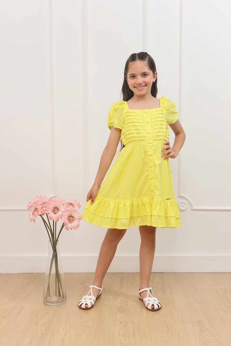 Vestido Manga Corta Pinina