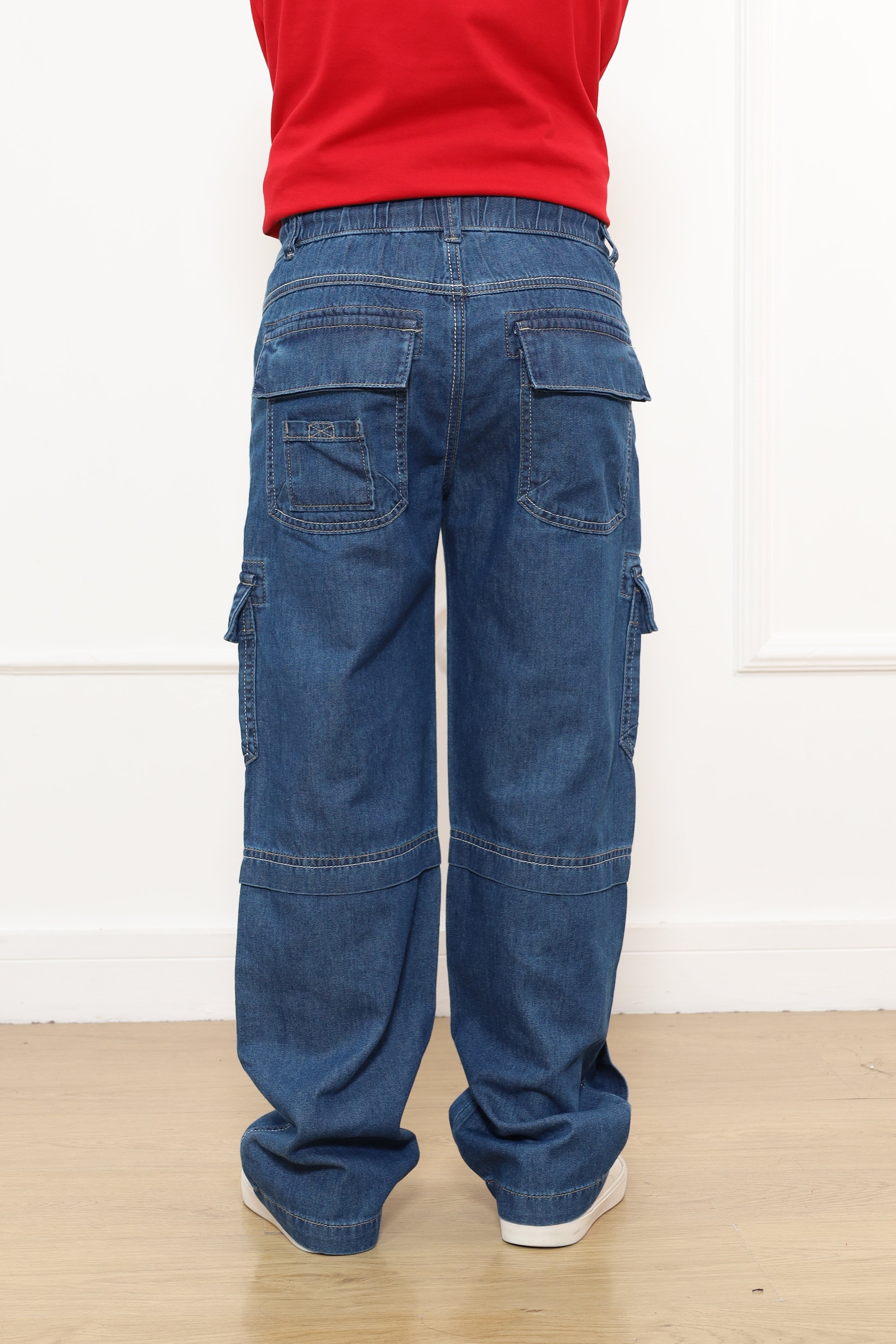 Pantalon Royer Entalle Baggy En Denim Rigido