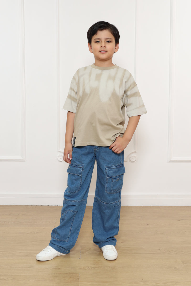 Pantalon Royer Entalle Baggy En Denim Rigido