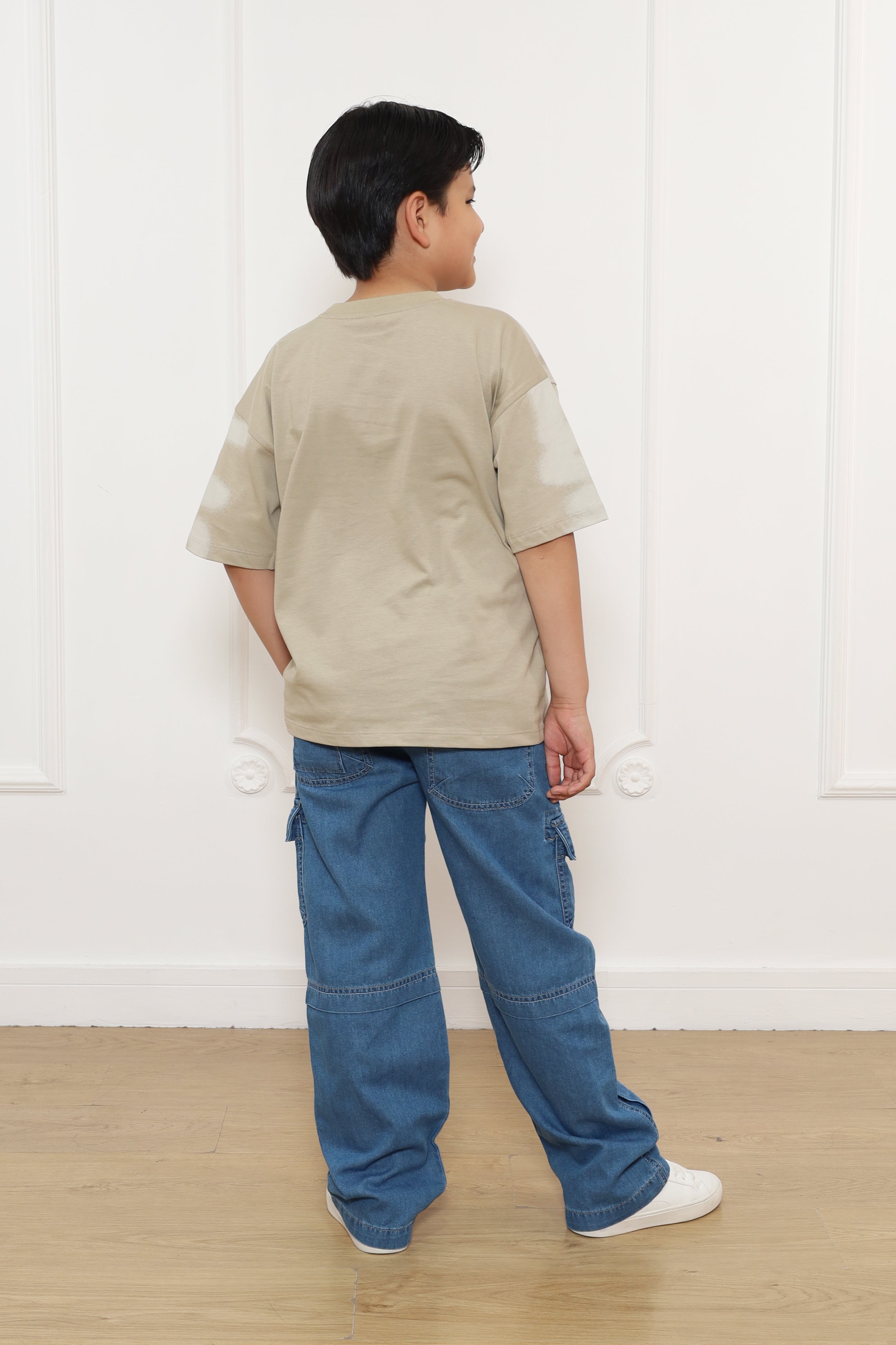 Pantalon Royer Entalle Baggy En Denim Rigido